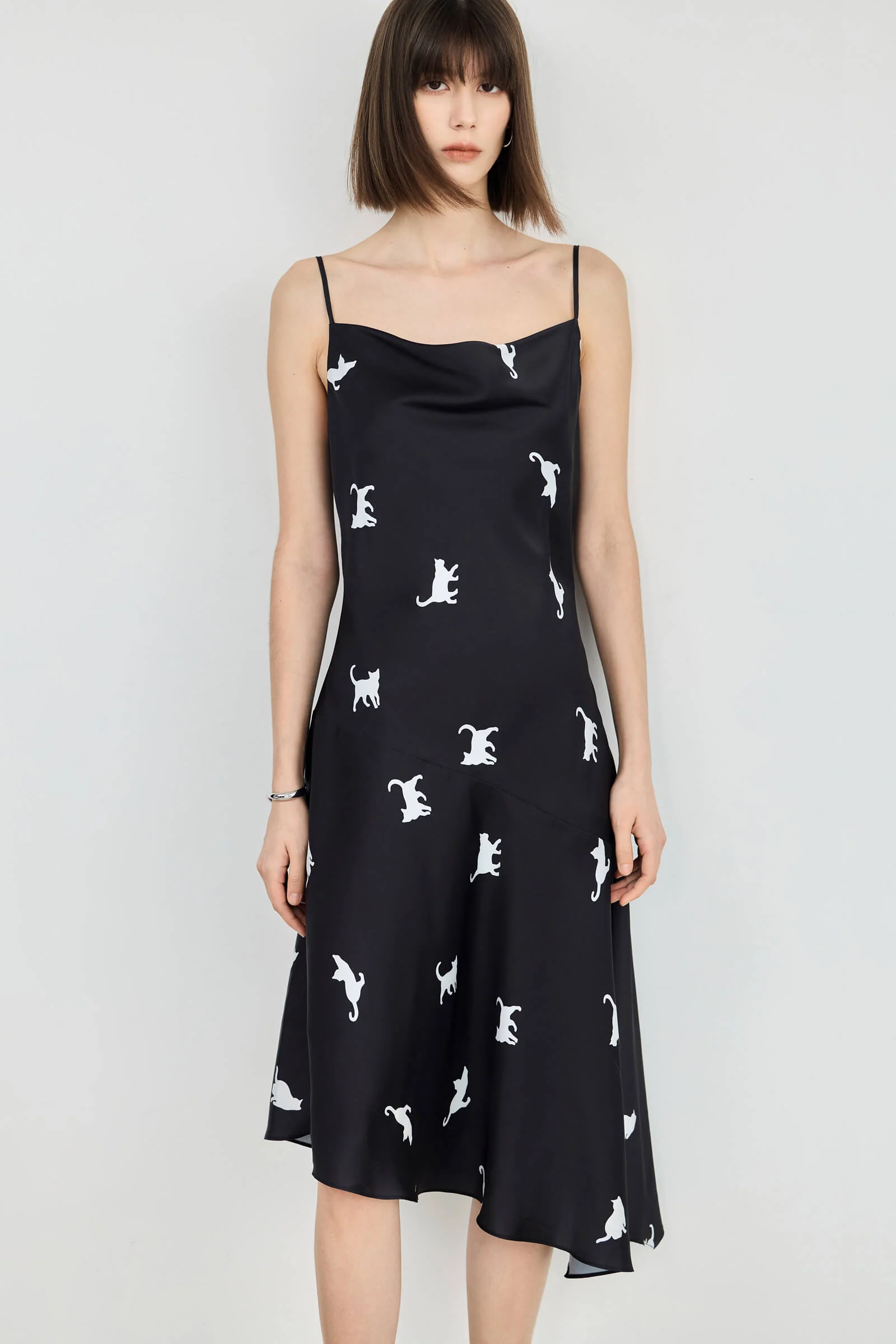 LILY Color-block Printed Camisole Dress - Image 3