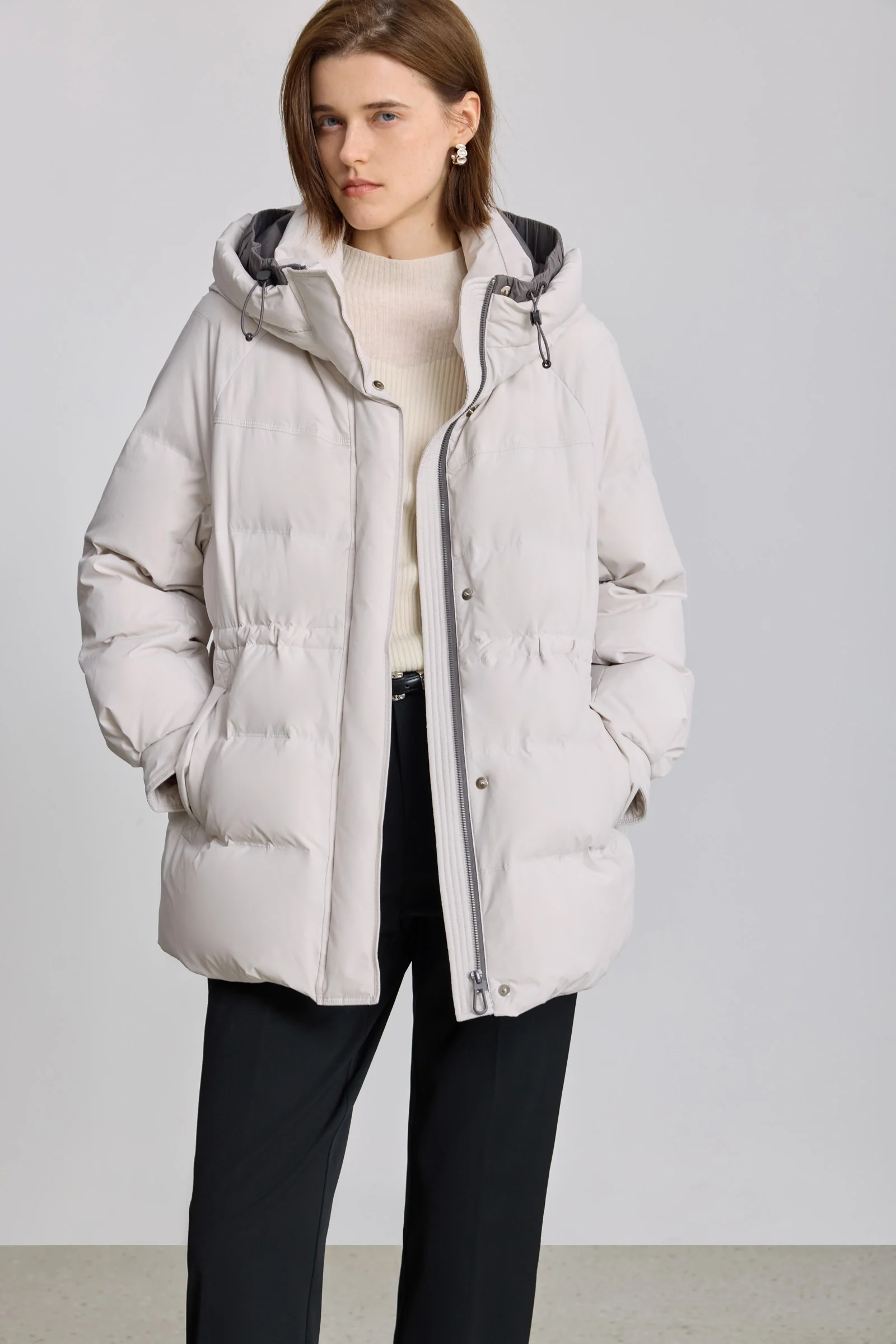 LILY Colorblock Hooded Down Jacket - Image 5