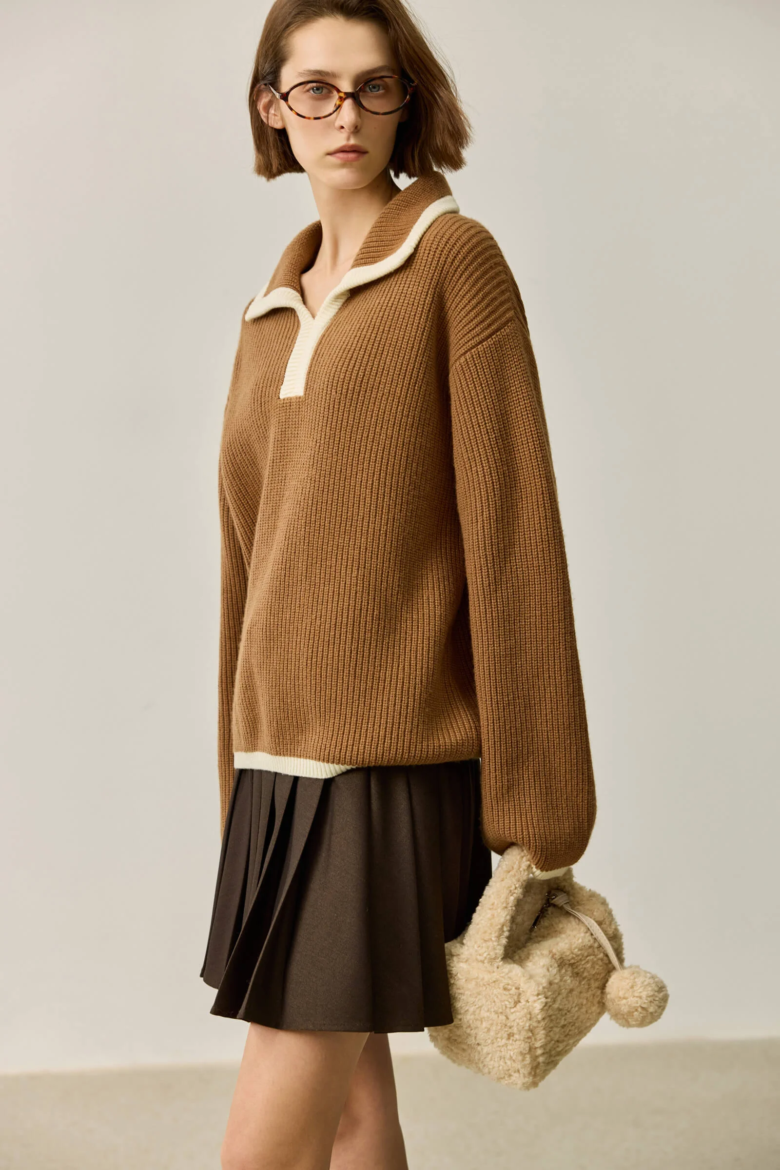 LILY Colorblock Polo Knit Top - Image 16