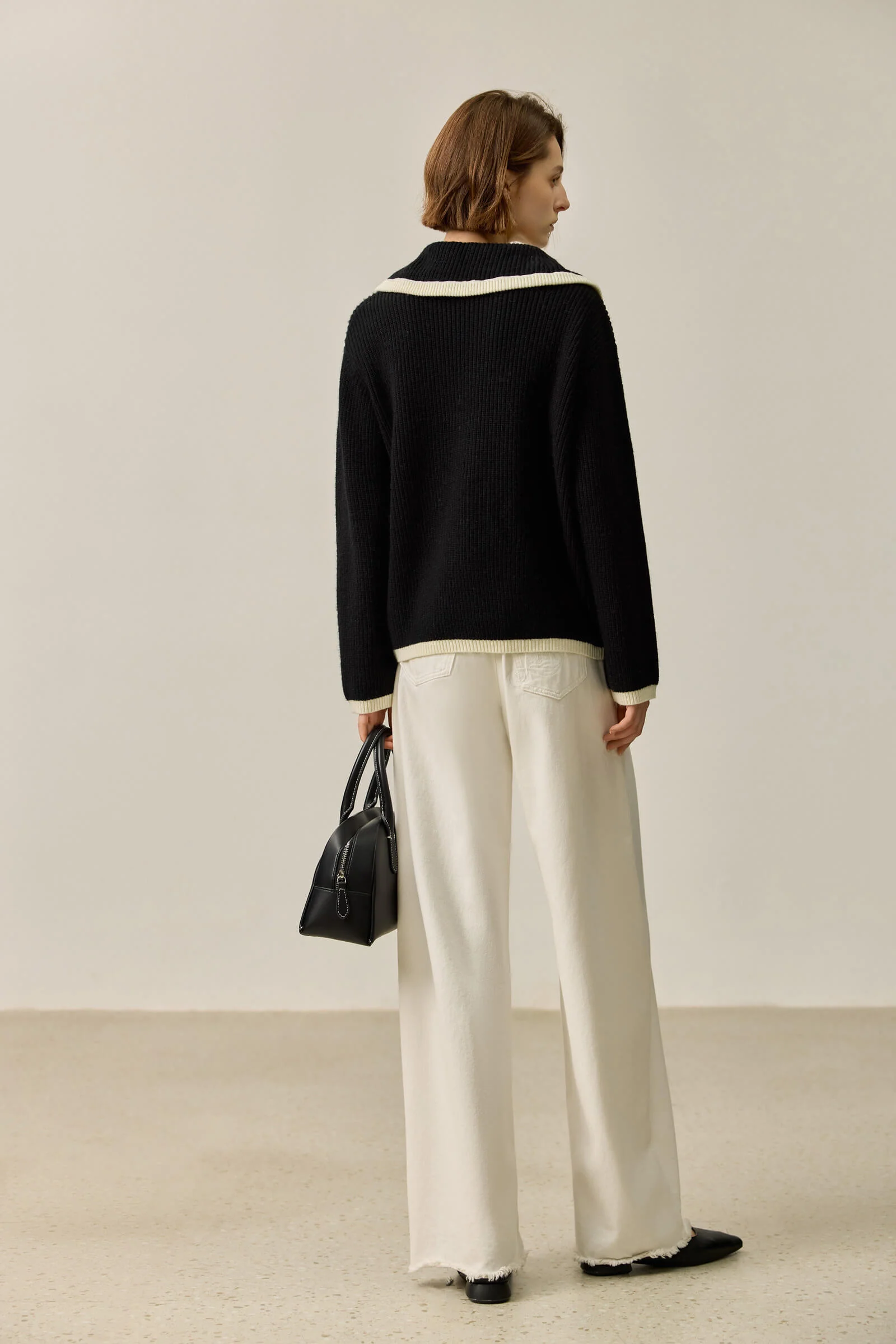 LILY Colorblock Polo Knit Top - Image 5