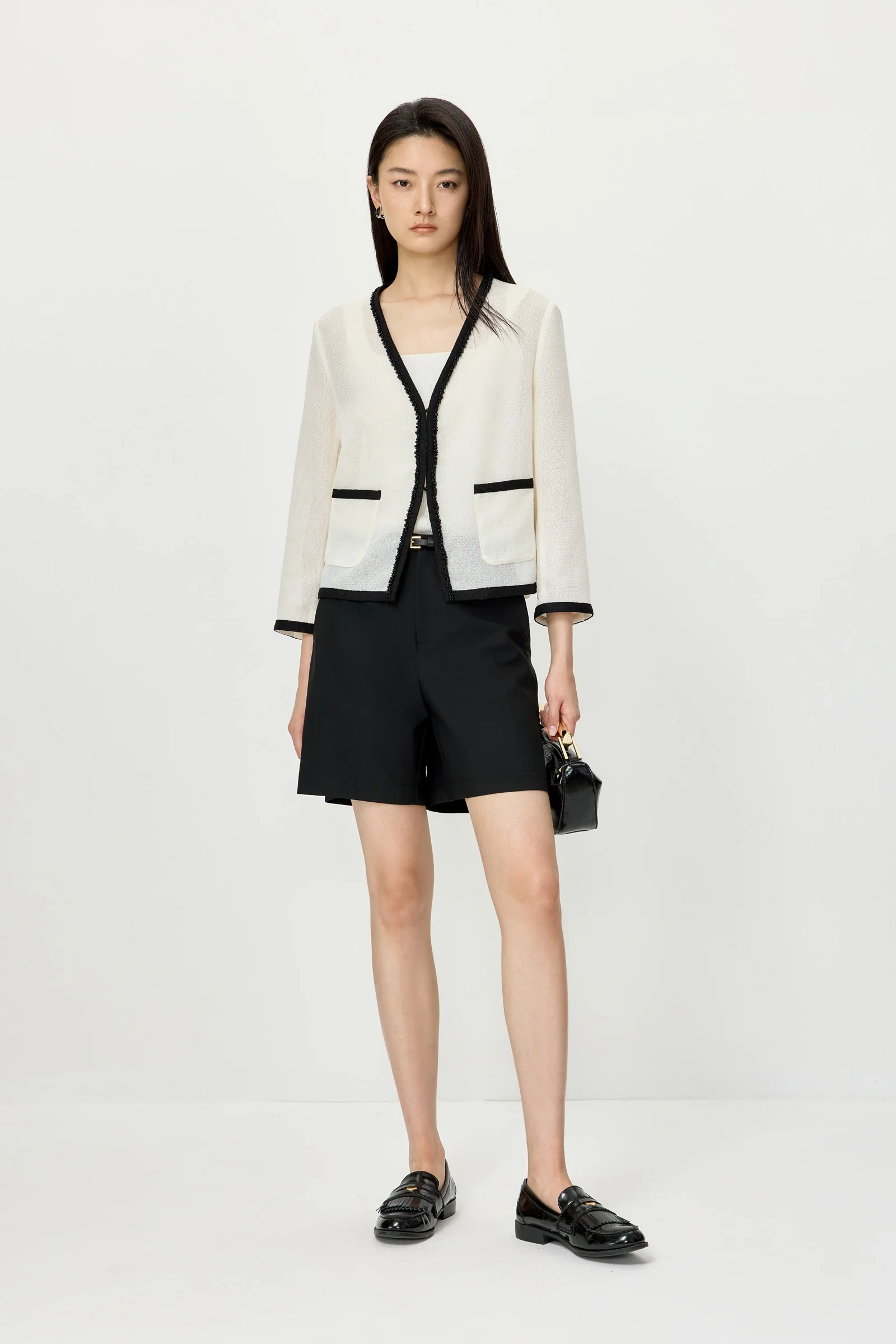 LILY Colorblock V-Neck Jacket - Image 2