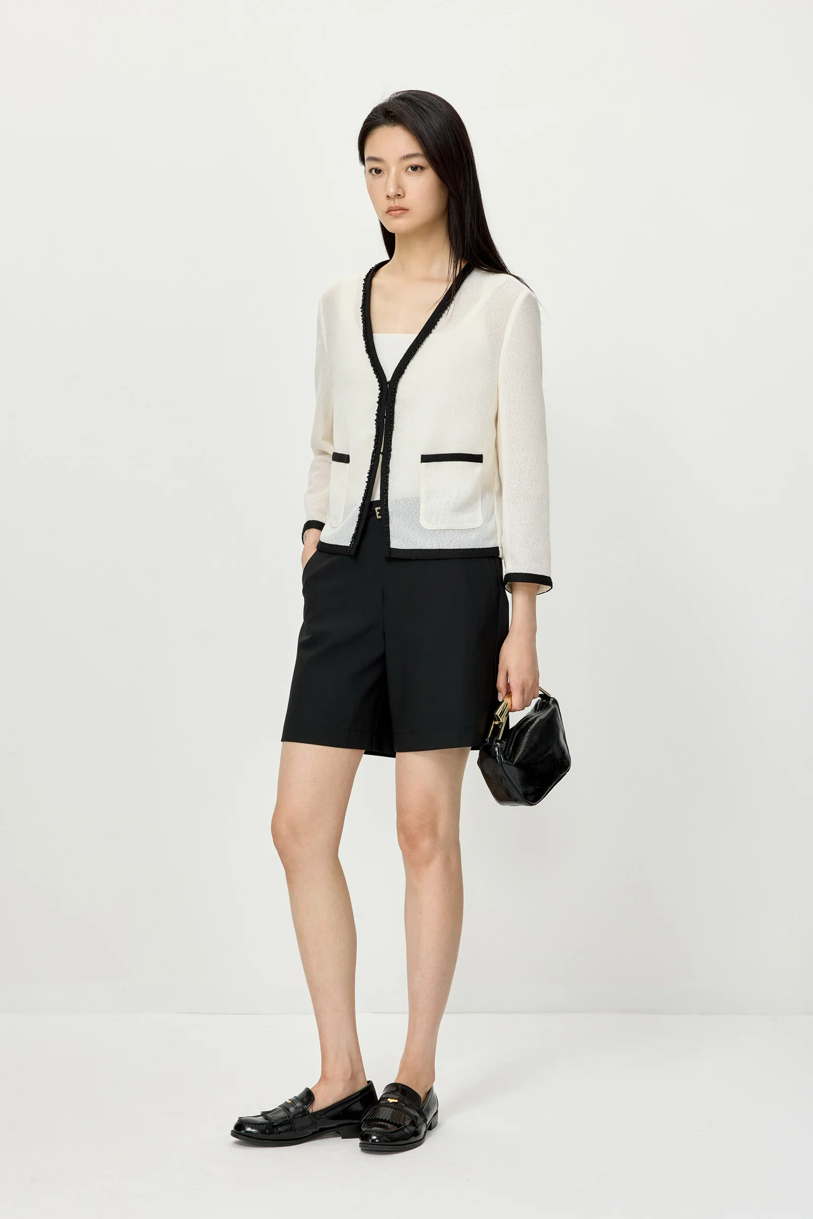 LILY Colorblock V-Neck Jacket - Image 3