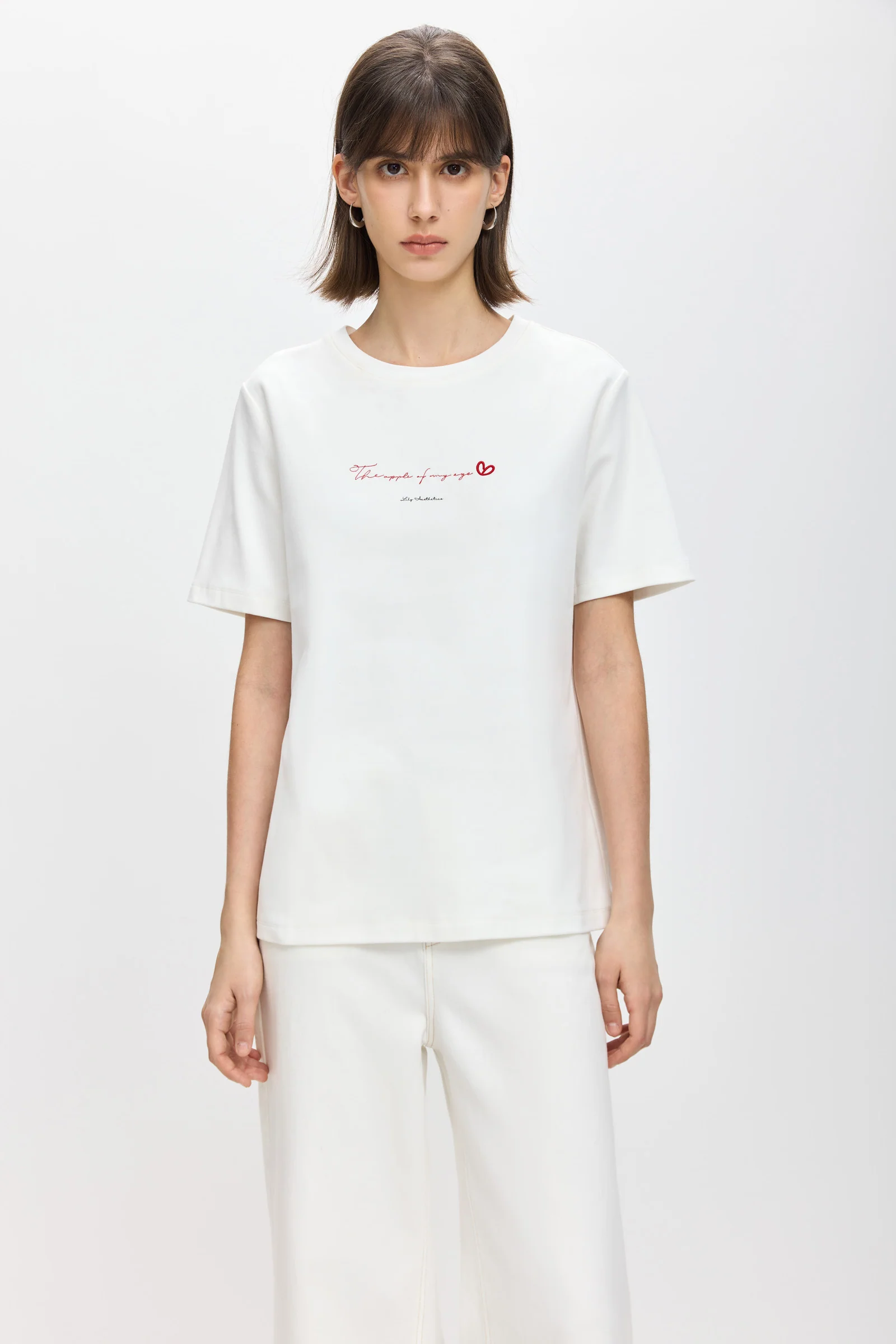 LILY Contrast-Embroidered Fleece Tee - Image 5