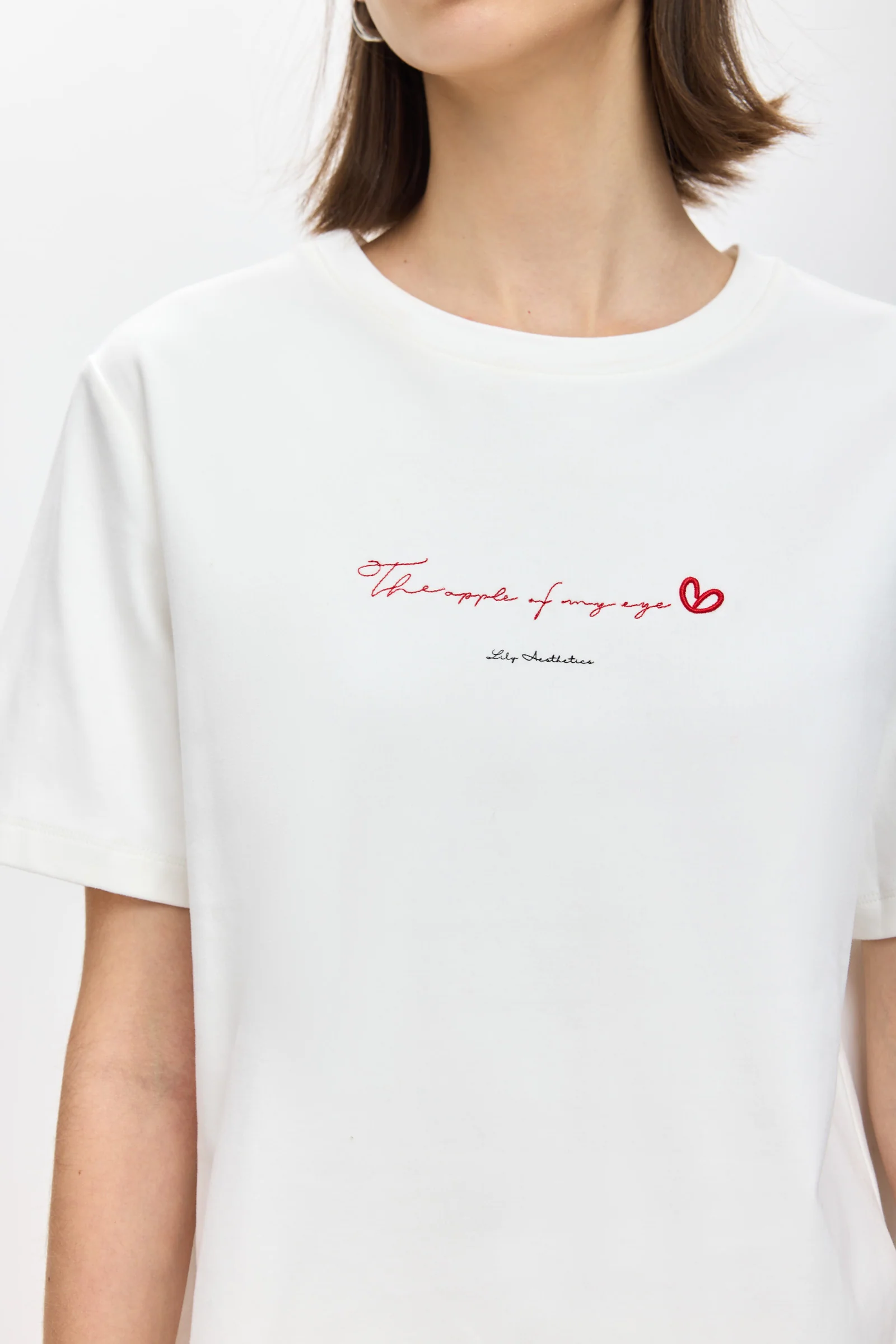 LILY Contrast-Embroidered Fleece Tee - Image 7