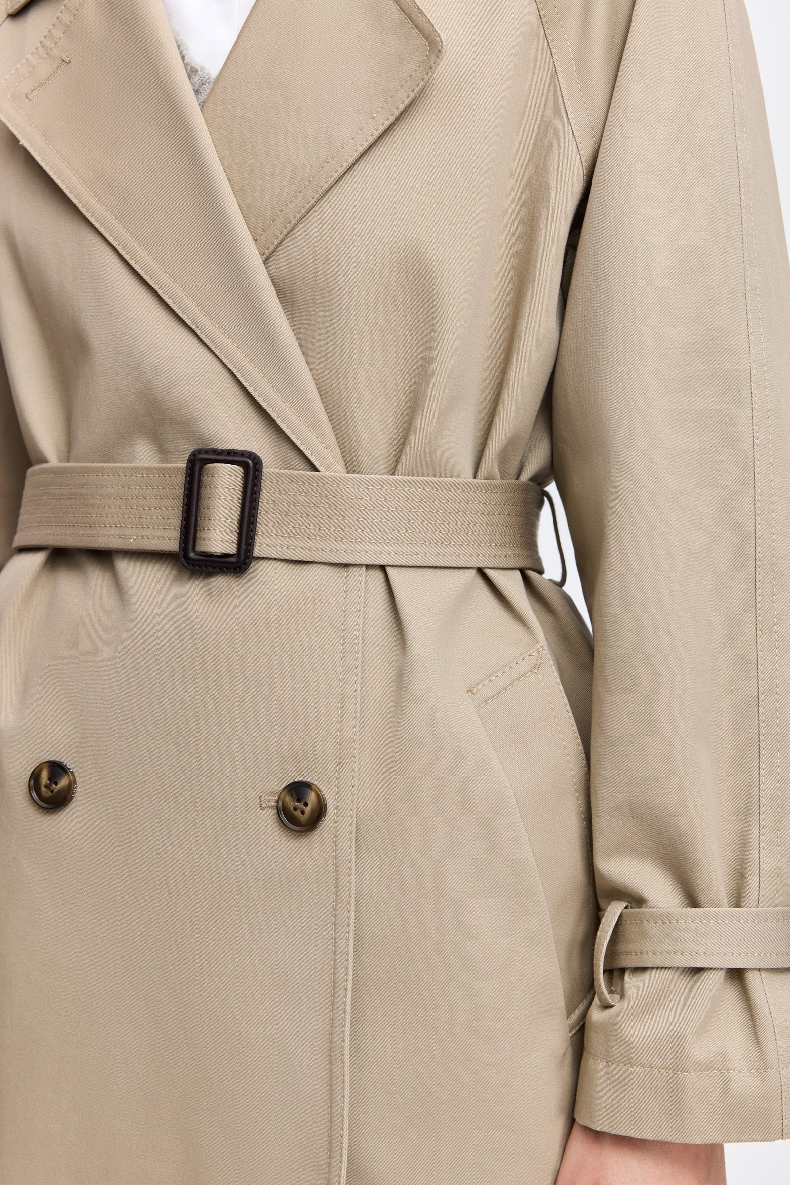 LILY Cotton Belted Trench Coat - Image 8