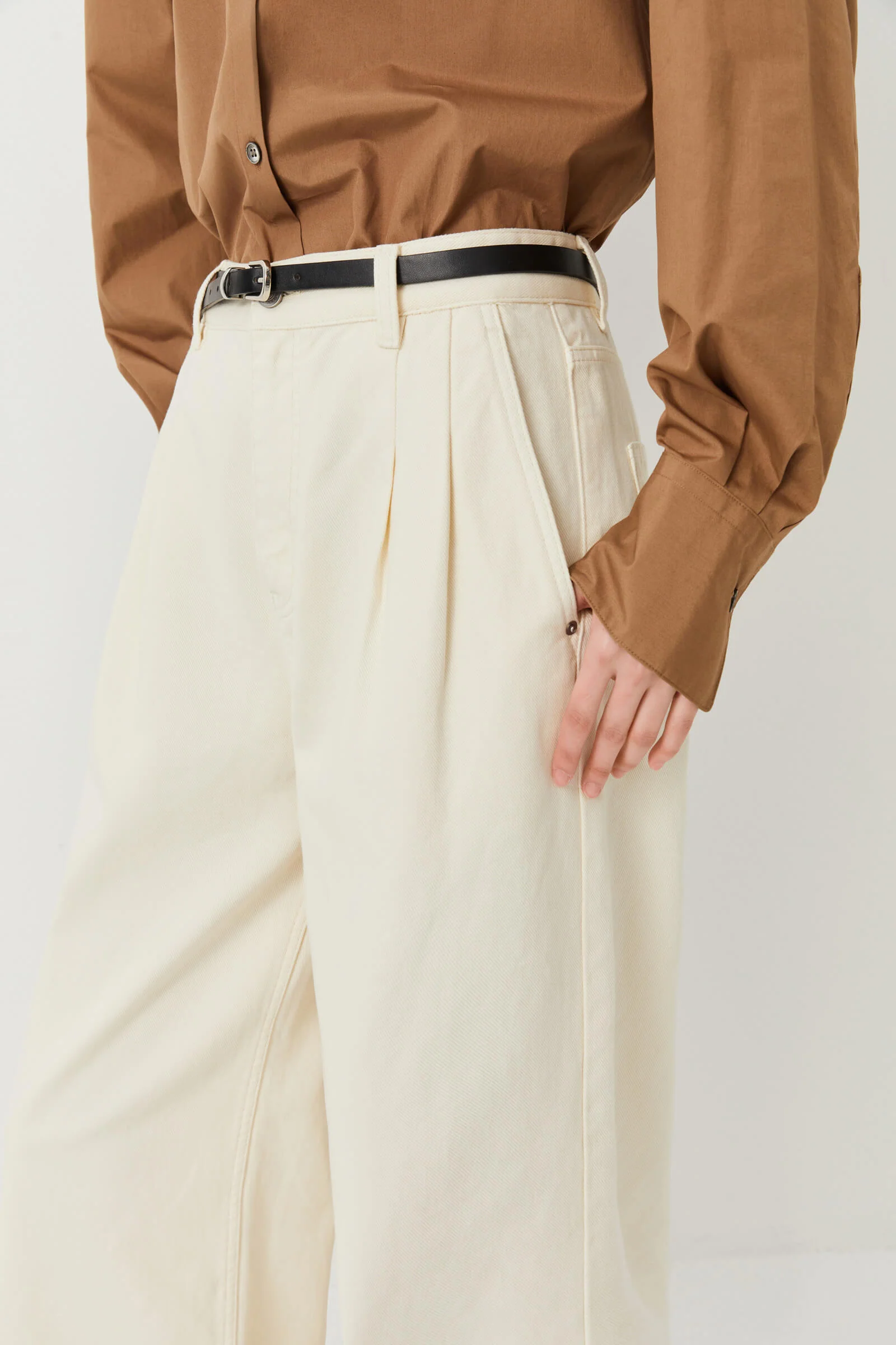 LILY Cotton Casual Slim High Waist Wide Leg Jeans - Image 11