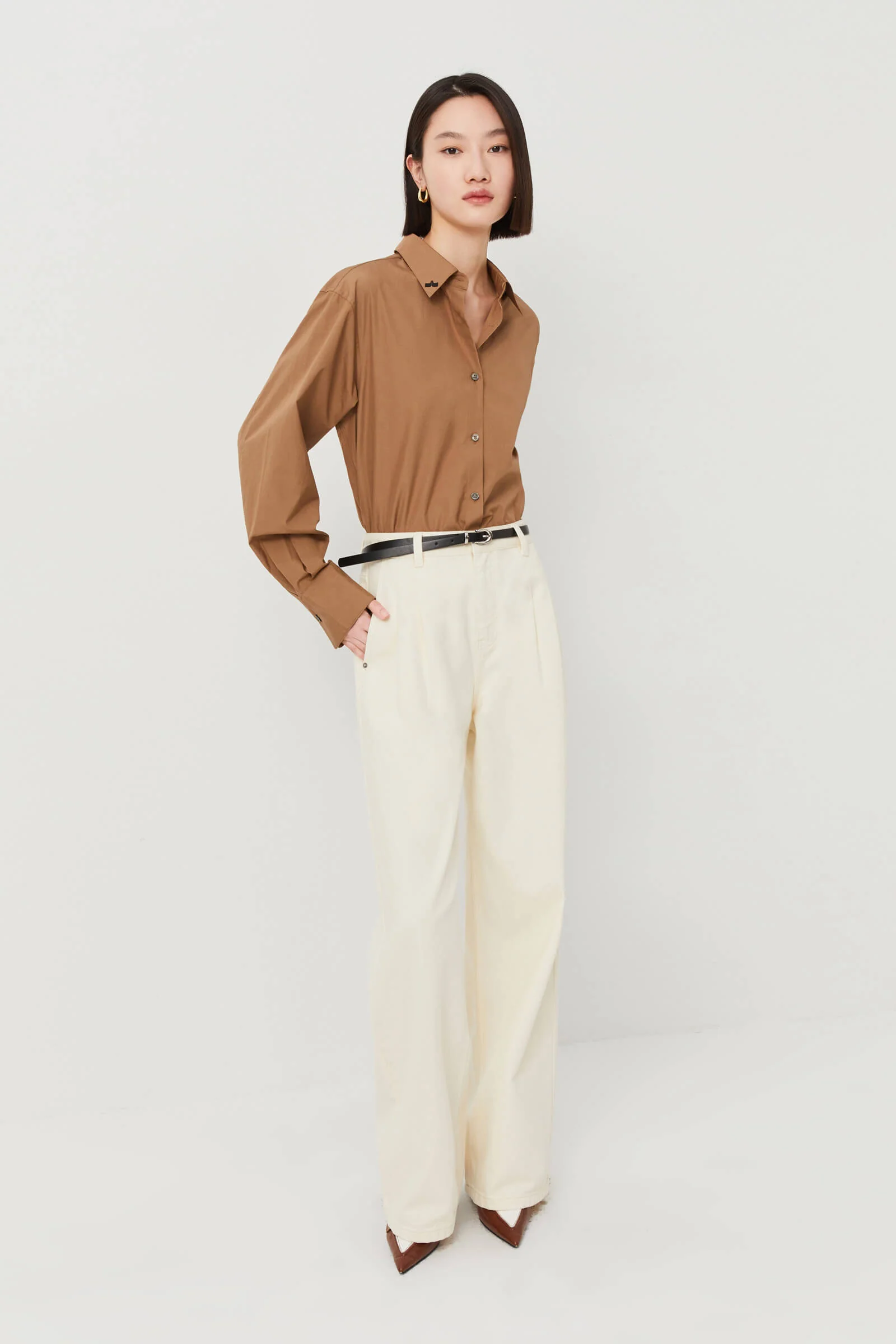 LILY Cotton Casual Slim High Waist Wide Leg Jeans - Image 7