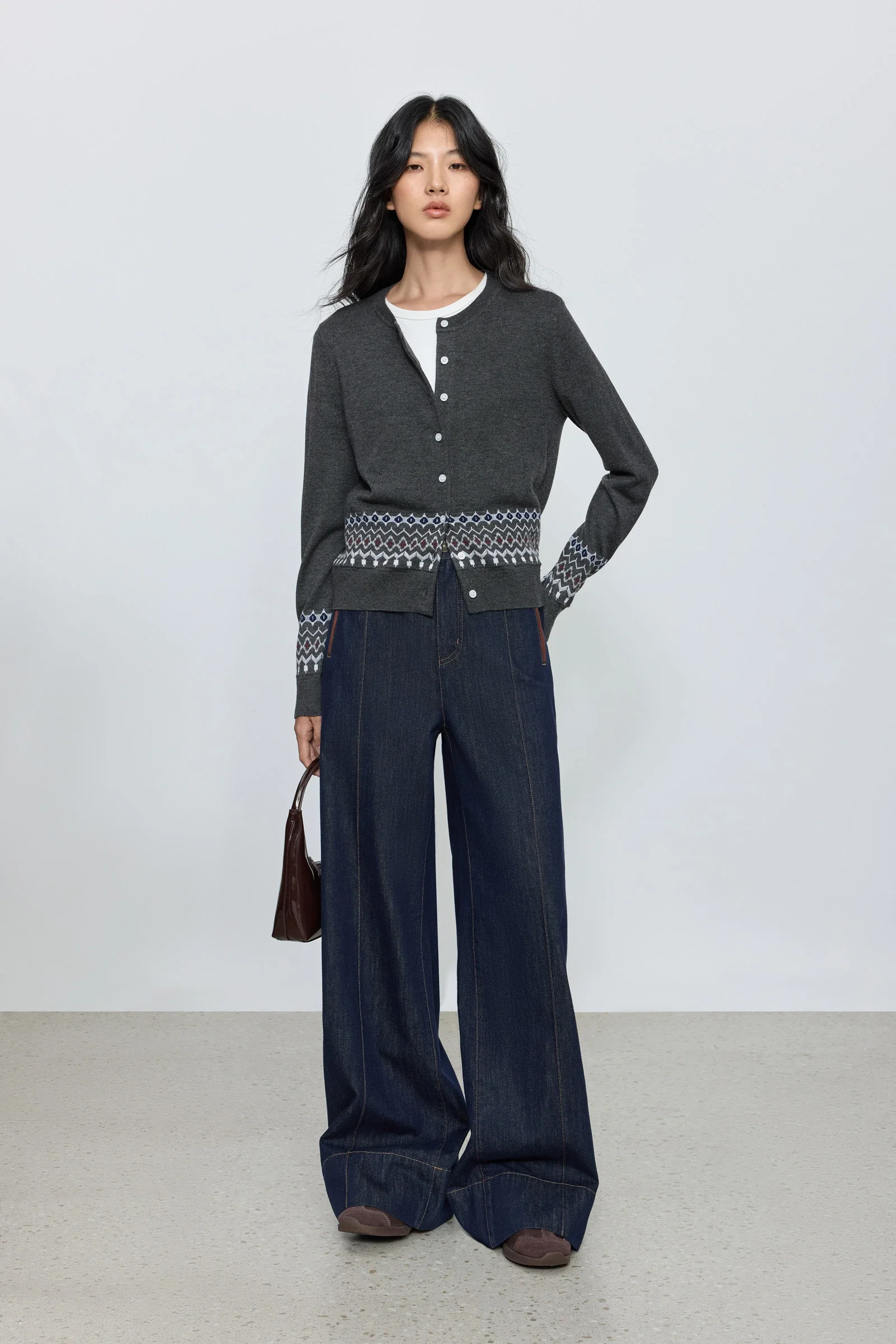 LILY Patchwork Wide-Leg Jeans