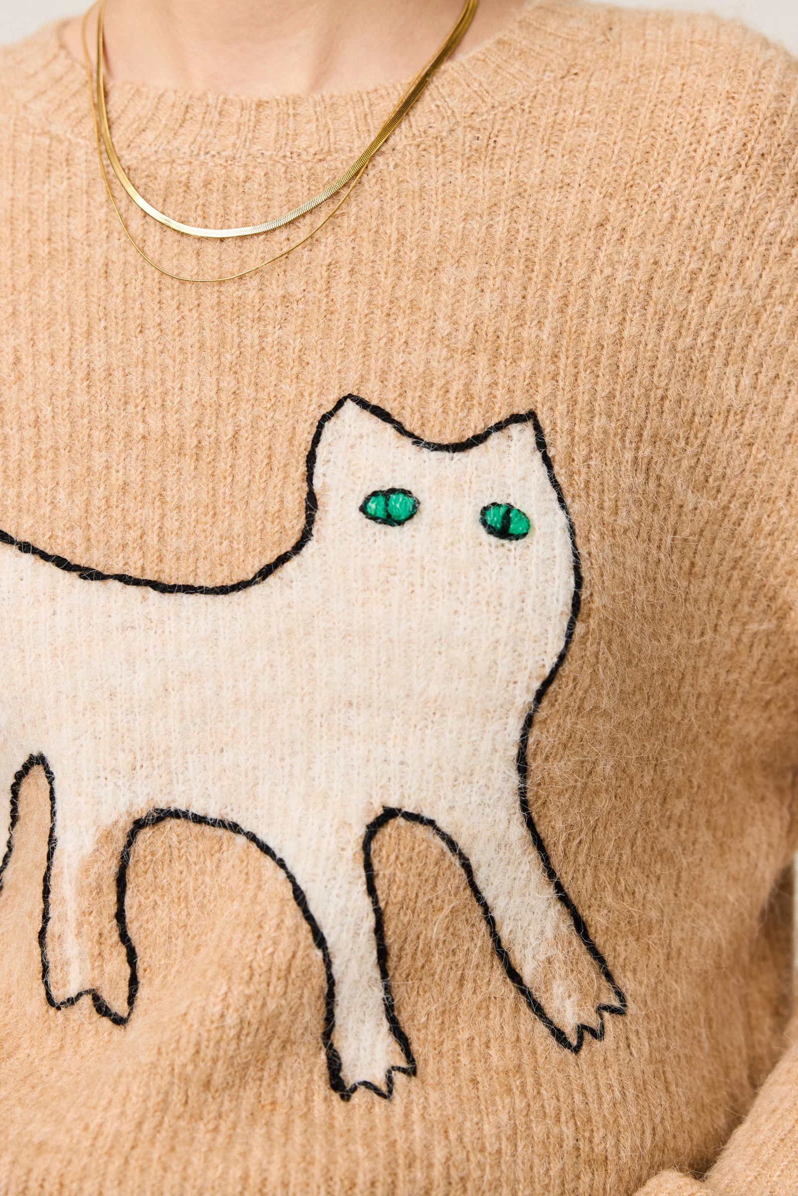 LILY Everyday Wear Cozy Cat Knit Sweater - Image 7