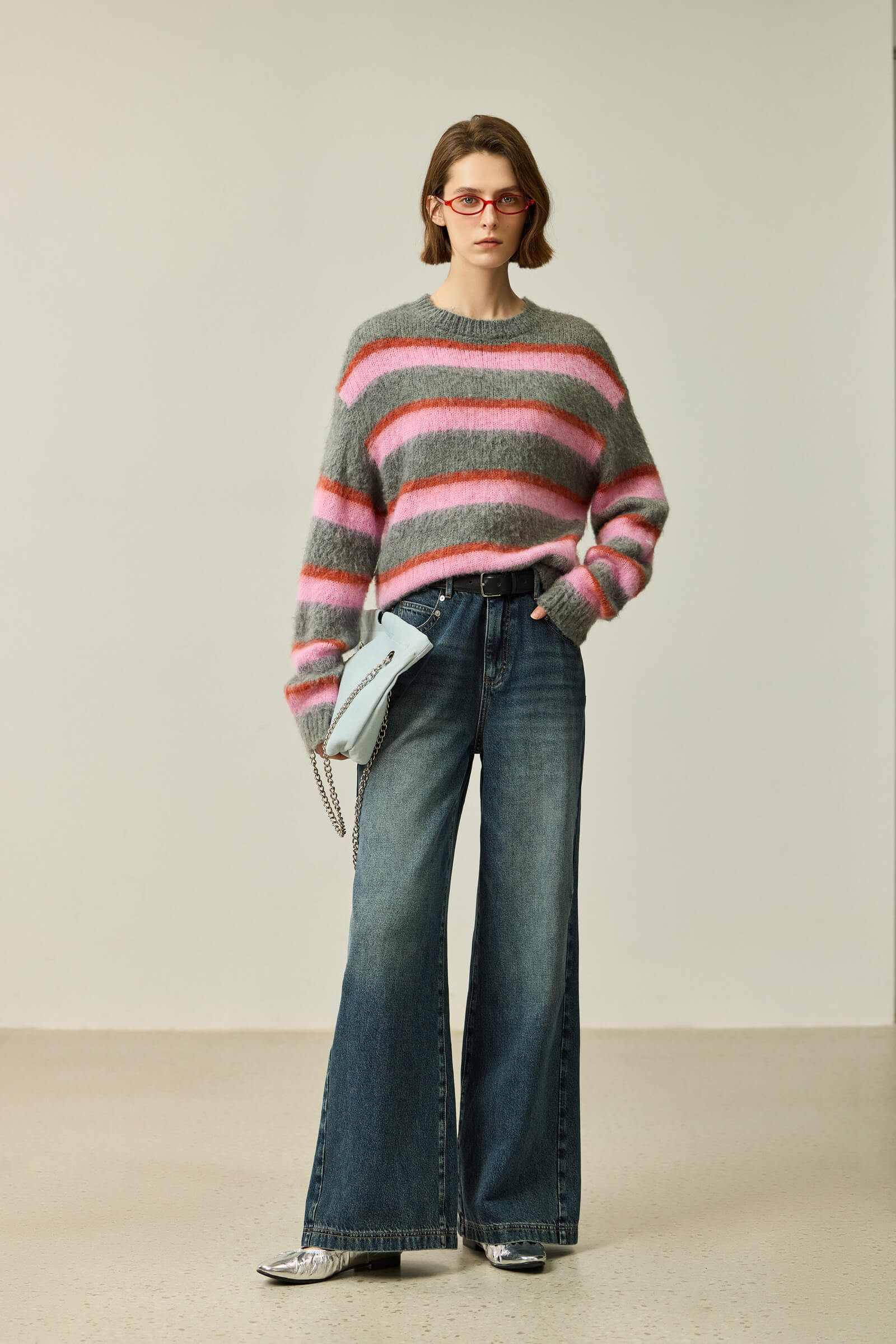 LILY Cozy Color-Block Striped Sweater - Image 7