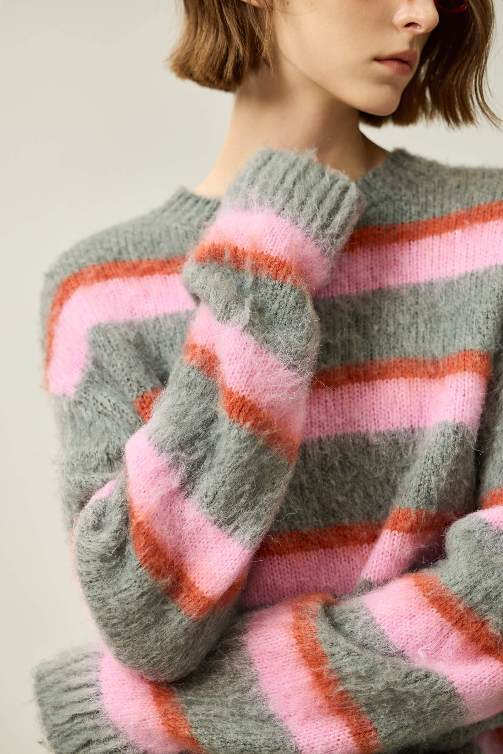 LILY Cozy Color-Block Striped Sweater - Image 8