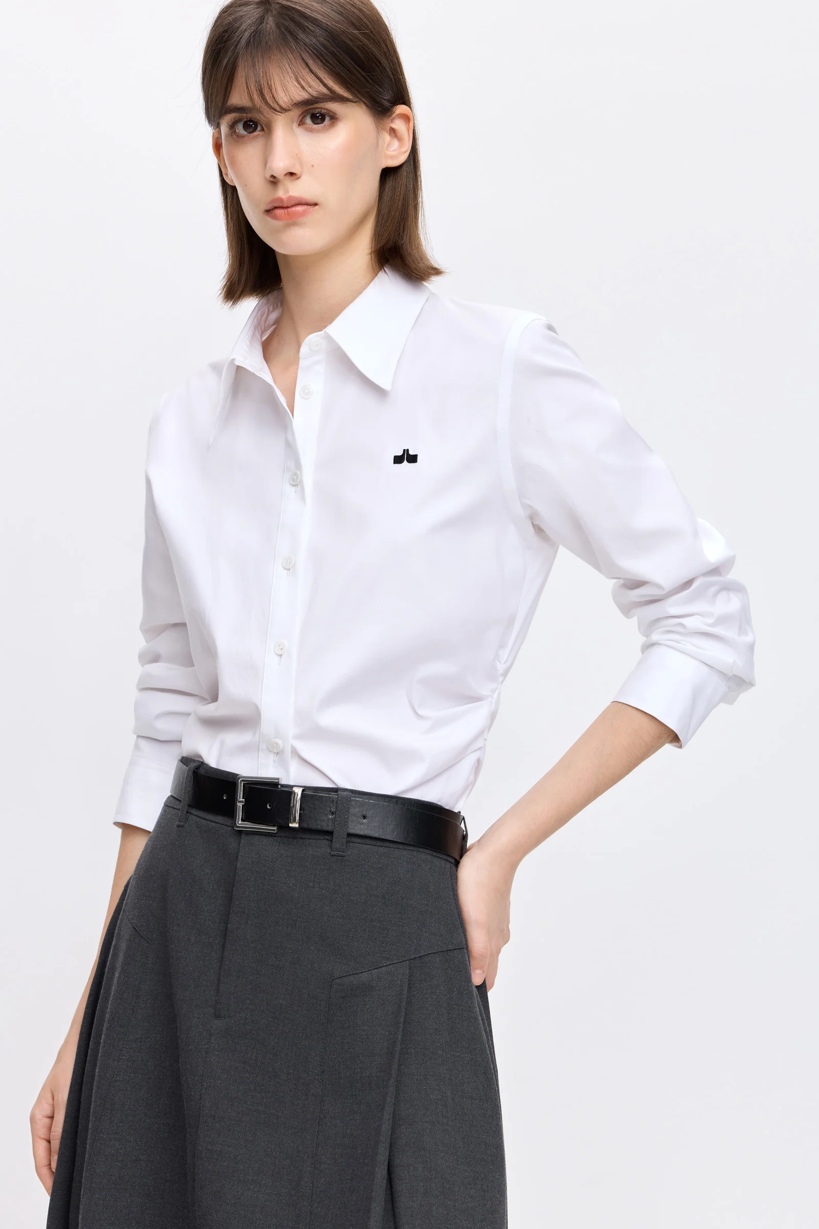 LILY Cropped Waist-Defined Shirt - Image 11