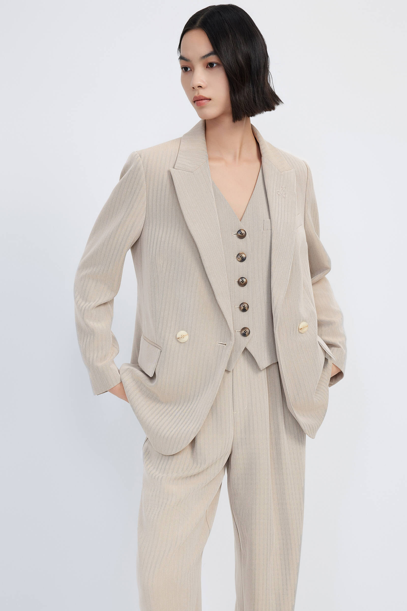 LILY Double-Breasted Suit Jacket - Image 4