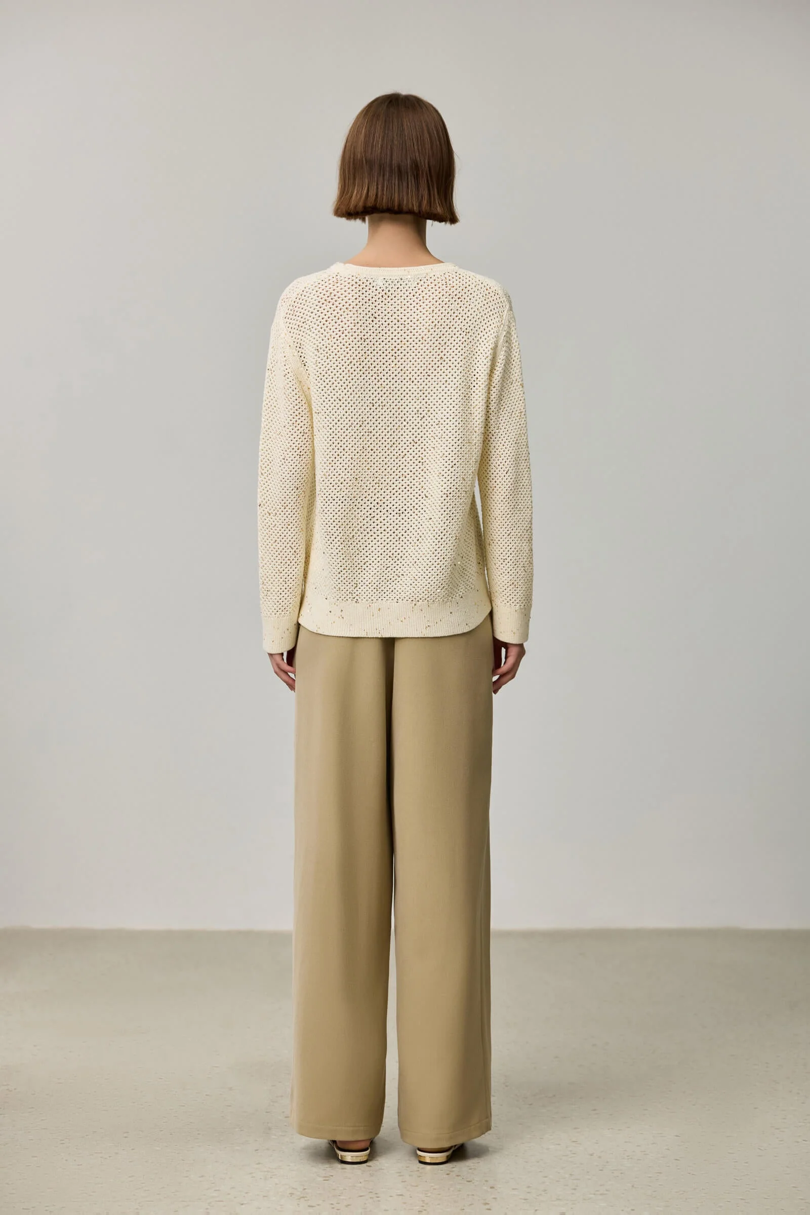 LILY Draped Office Wide-Leg Suit Pants - Image 19