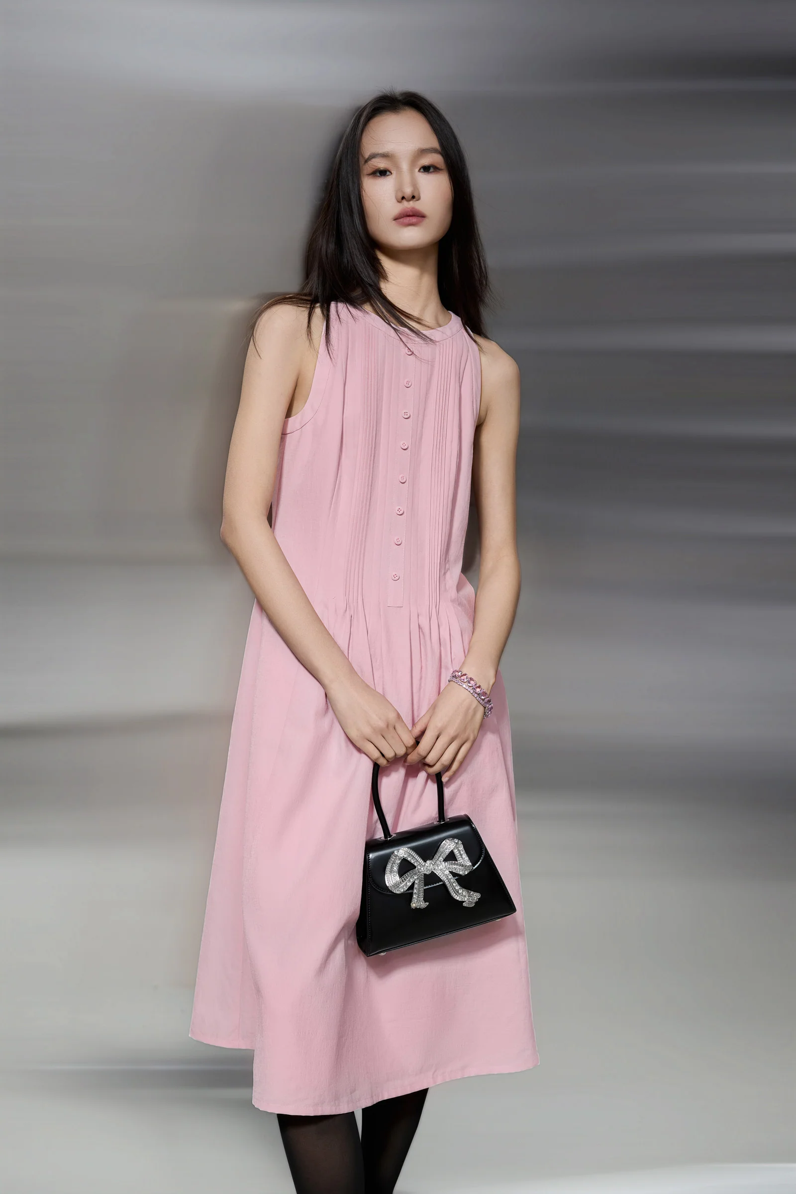 LILY Draped Waist-Cinching Slip Dress - Image 11