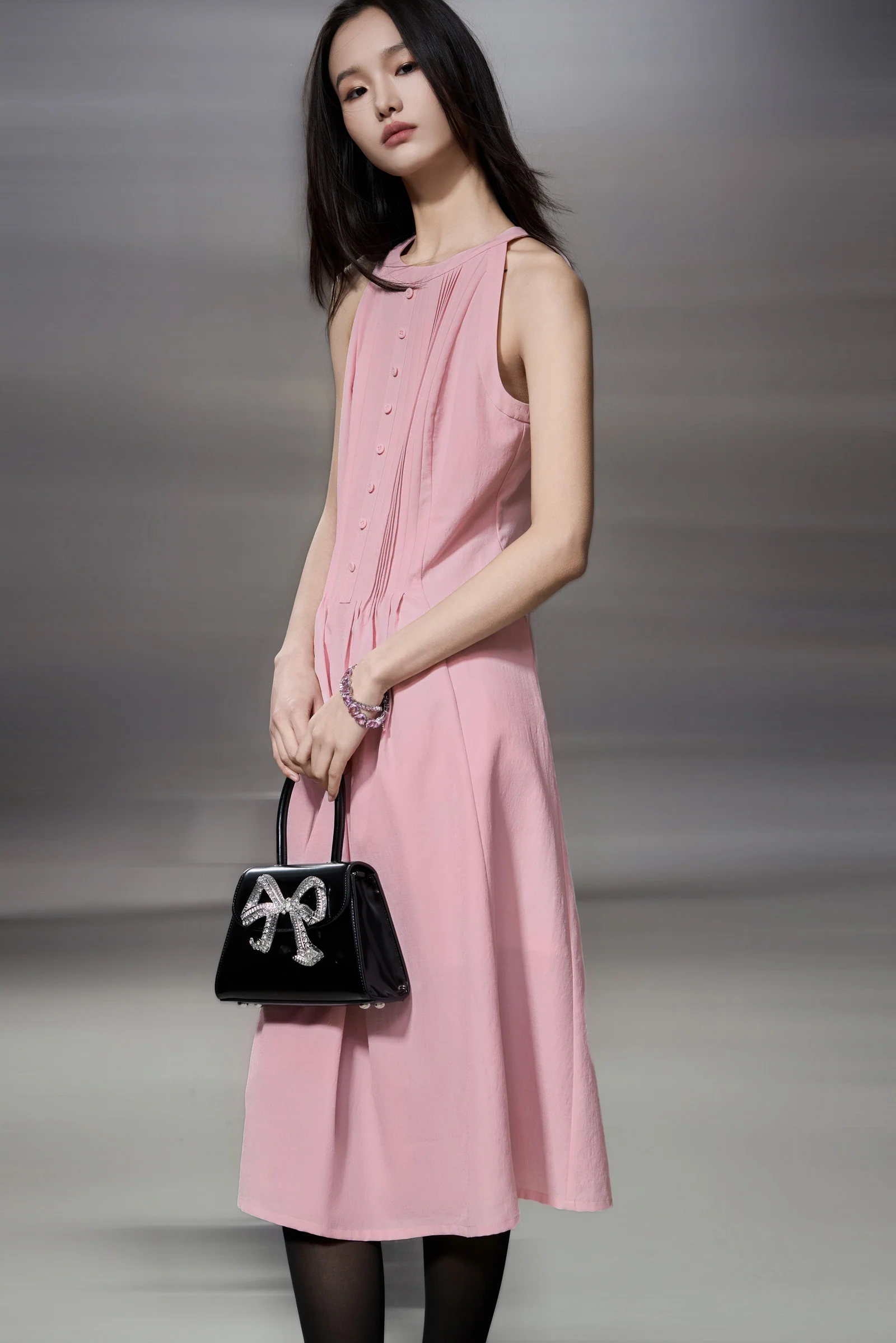 LILY Draped Waist-Cinching Slip Dress - Image 12