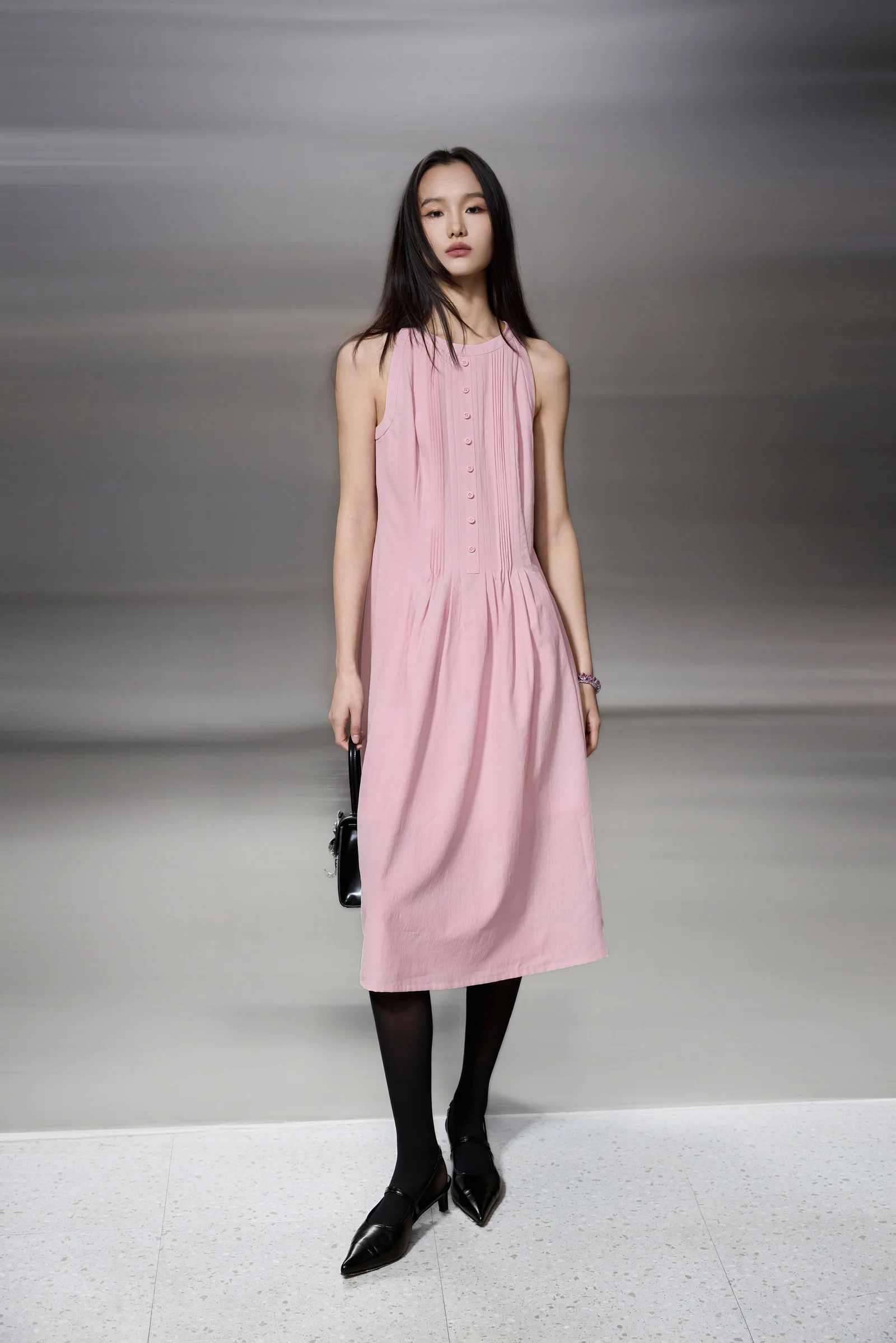 LILY Draped Waist-Cinching Slip Dress - Image 14