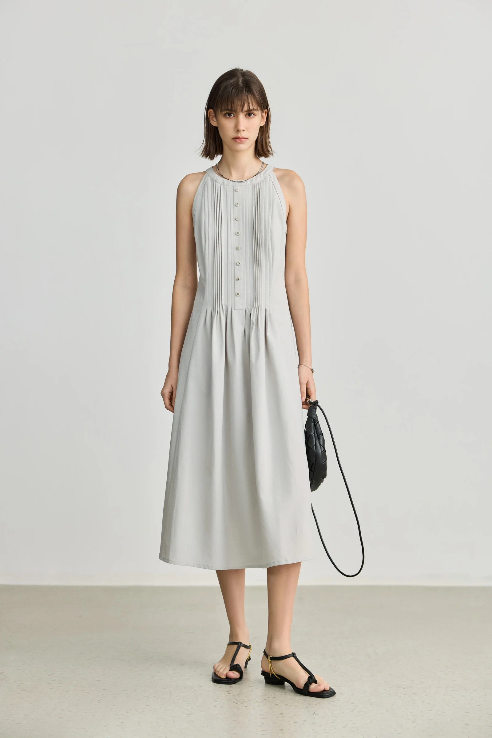 LILY Draped Waist-Cinching Slip Dress - Image 18