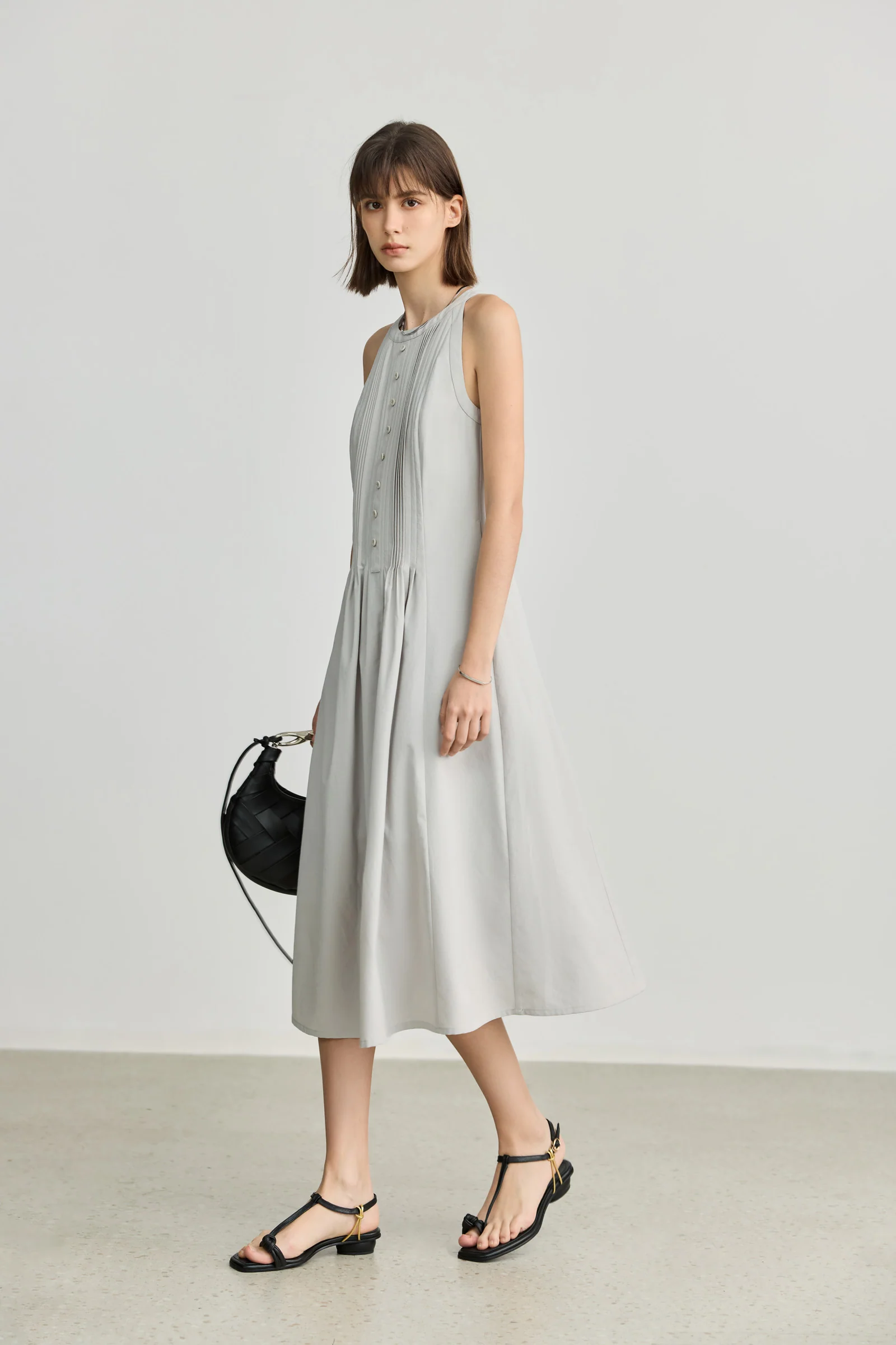 LILY Draped Waist-Cinching Slip Dress - Image 19