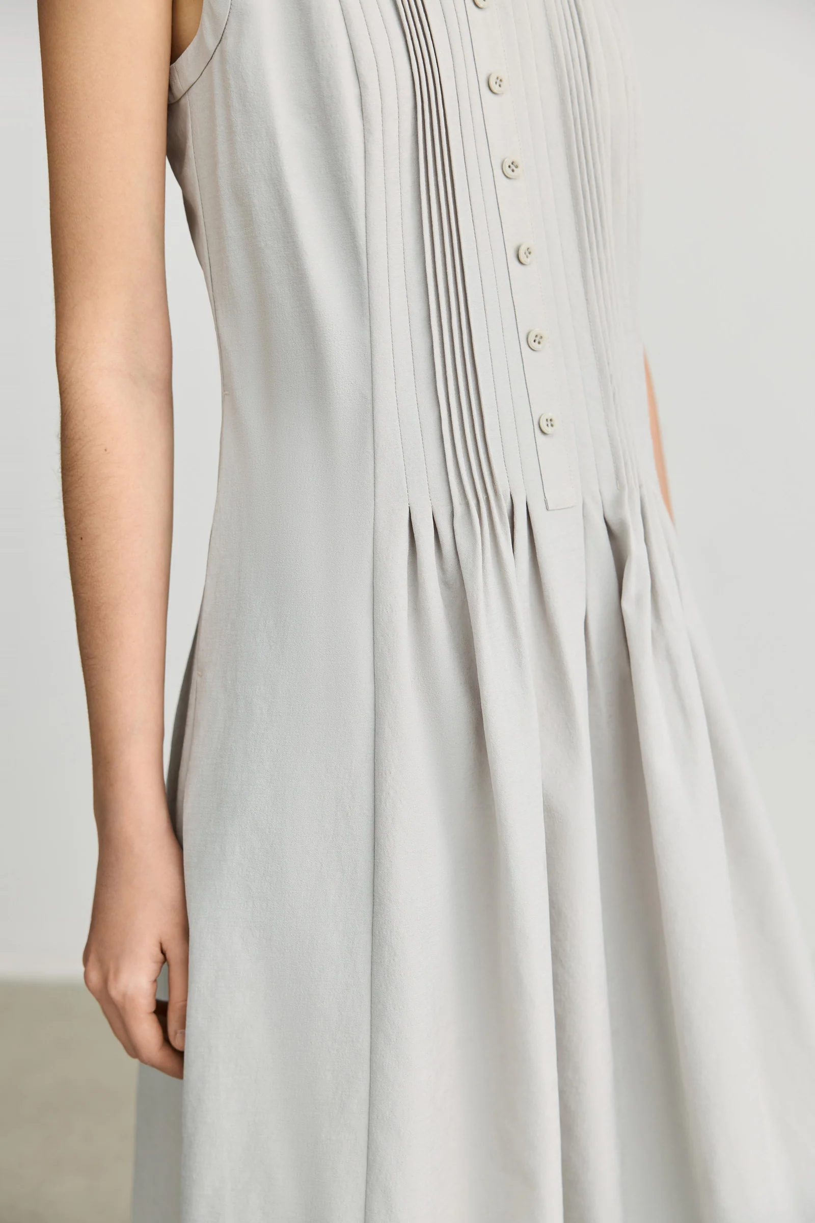 LILY Draped Waist-Cinching Slip Dress - Image 25