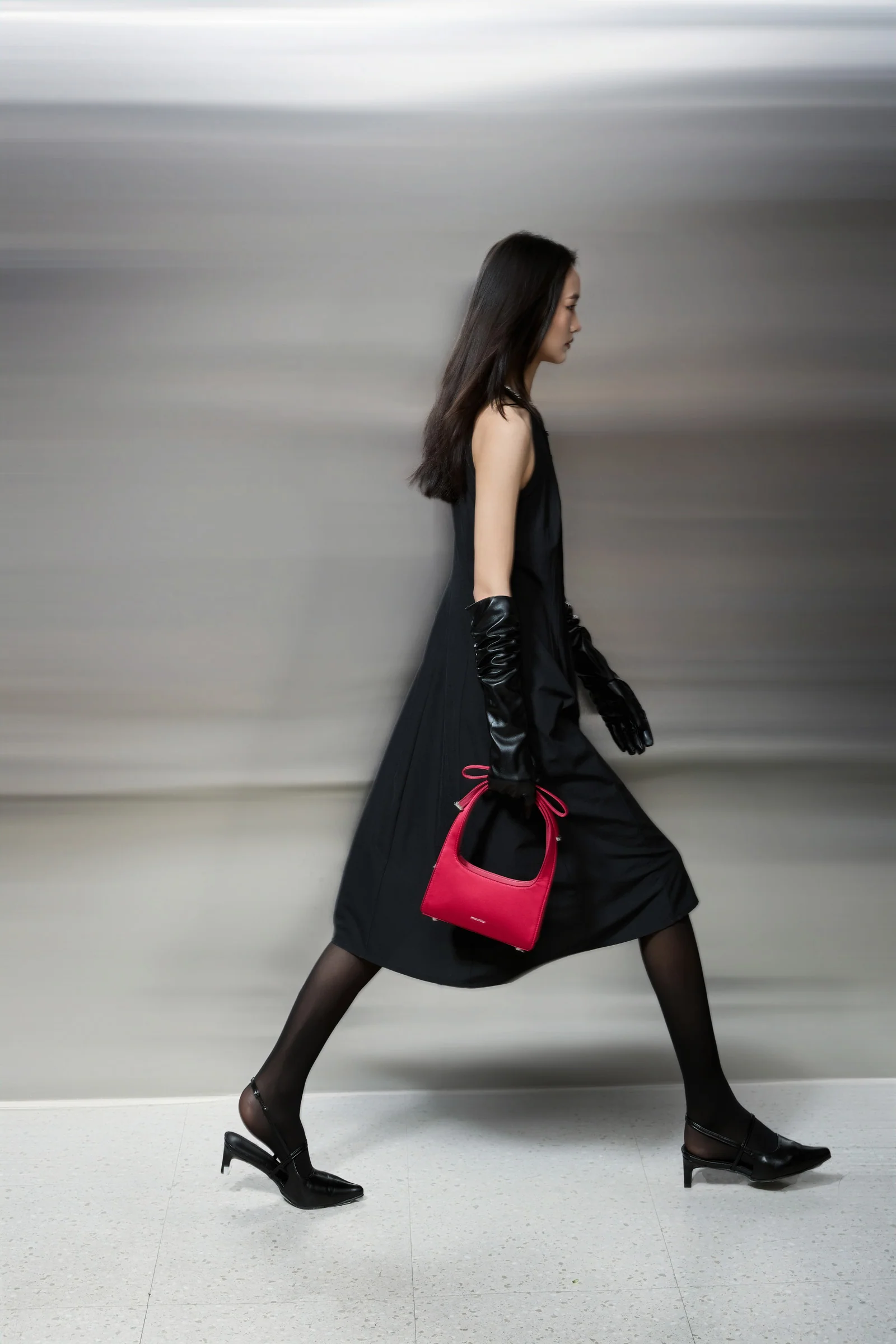 LILY Draped Waist-Cinching Slip Dress - Image 5