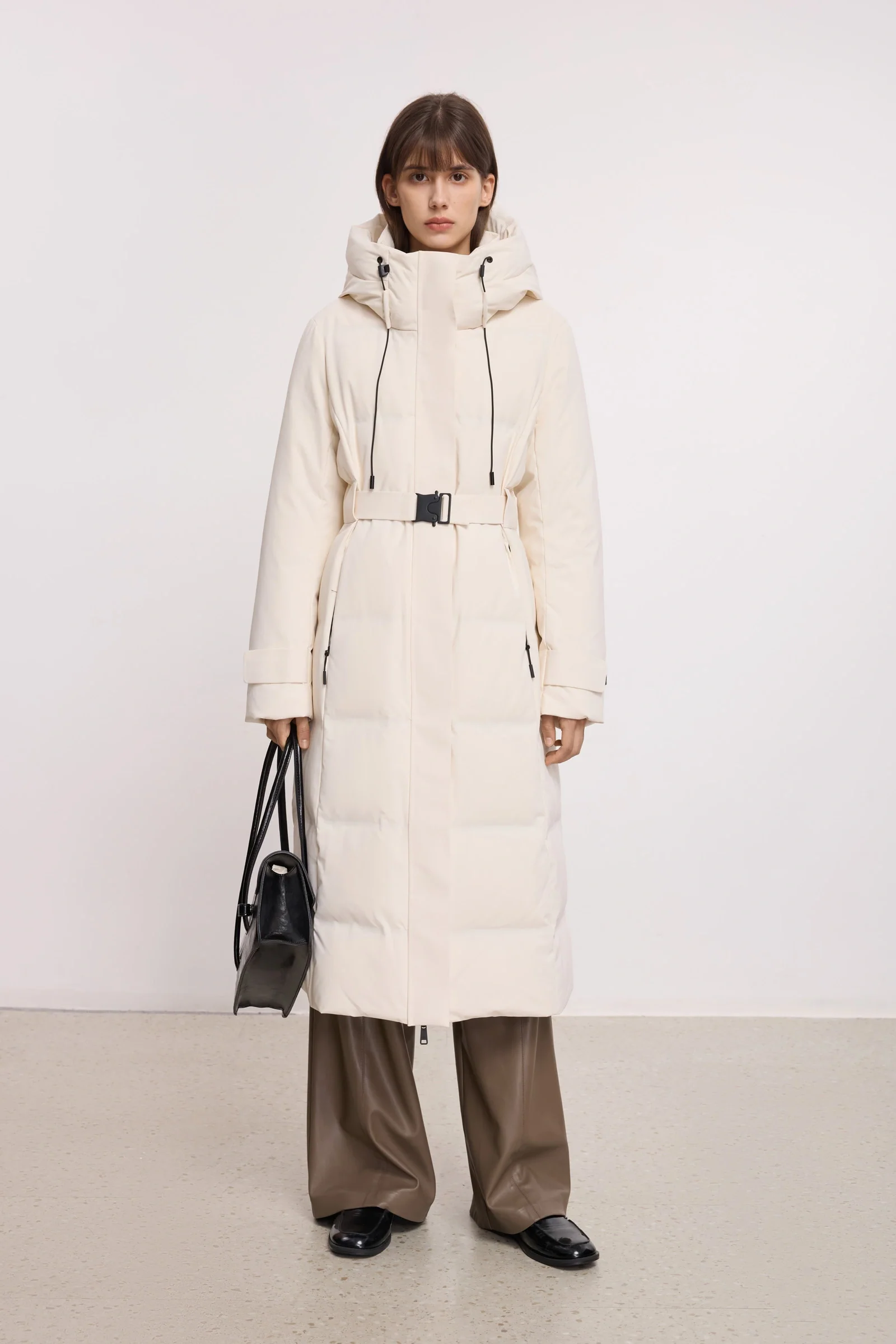 LILY Drawstring Hooded Down Coat - Image 10