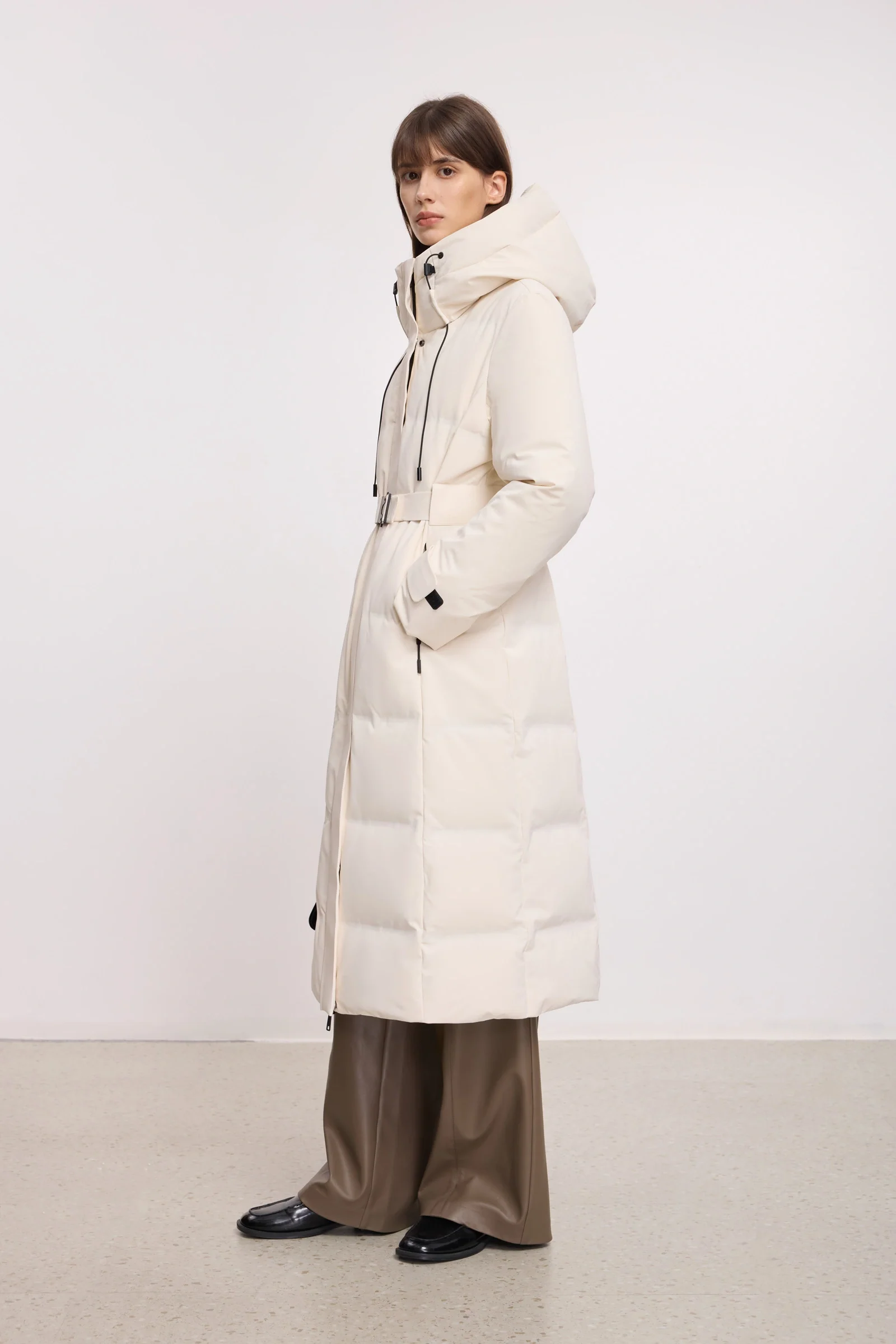 LILY Drawstring Hooded Down Coat - Image 13