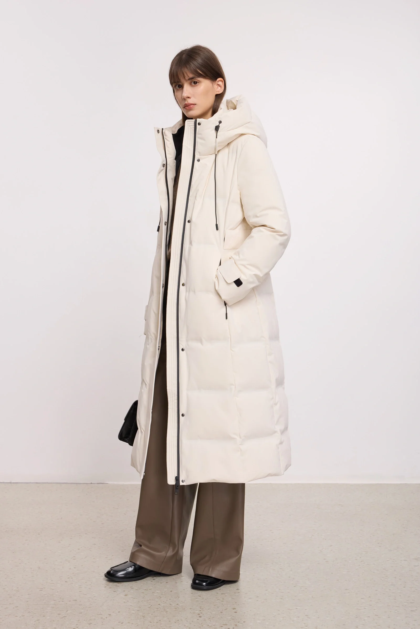 LILY Drawstring Hooded Down Coat - Image 14