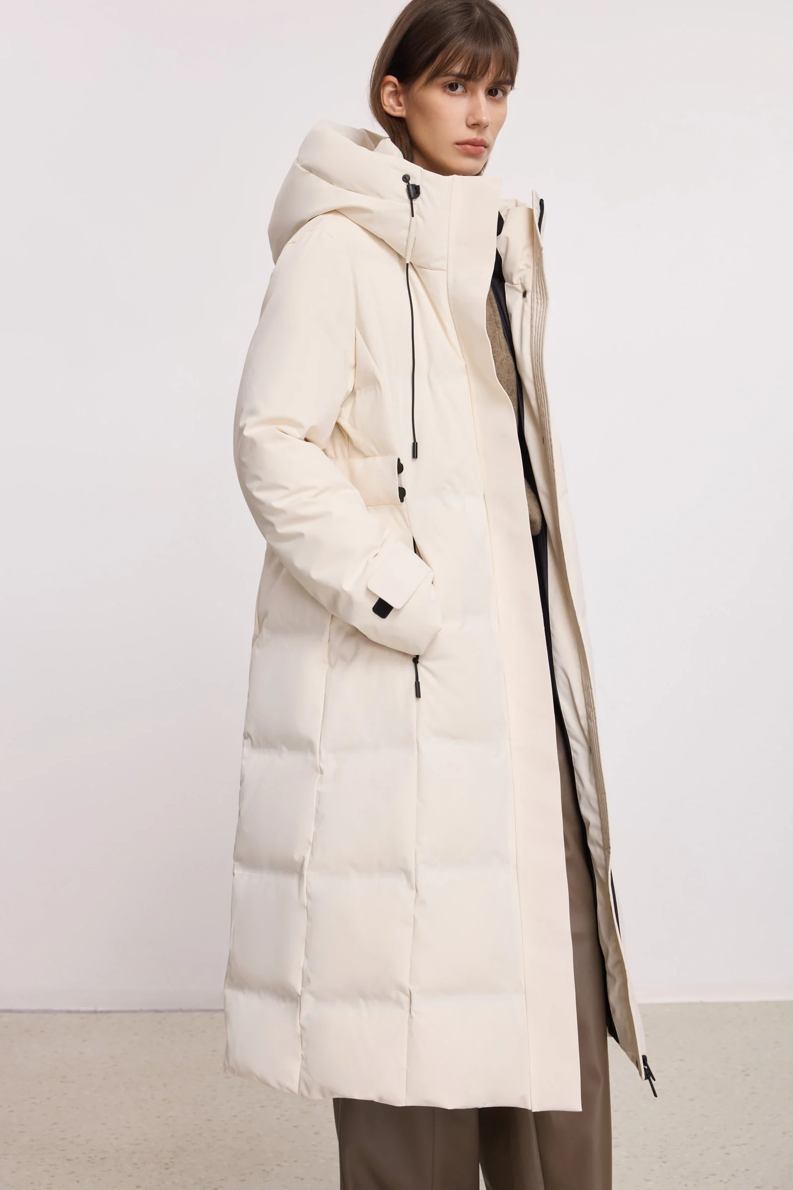 LILY Drawstring Hooded Down Coat - Image 18