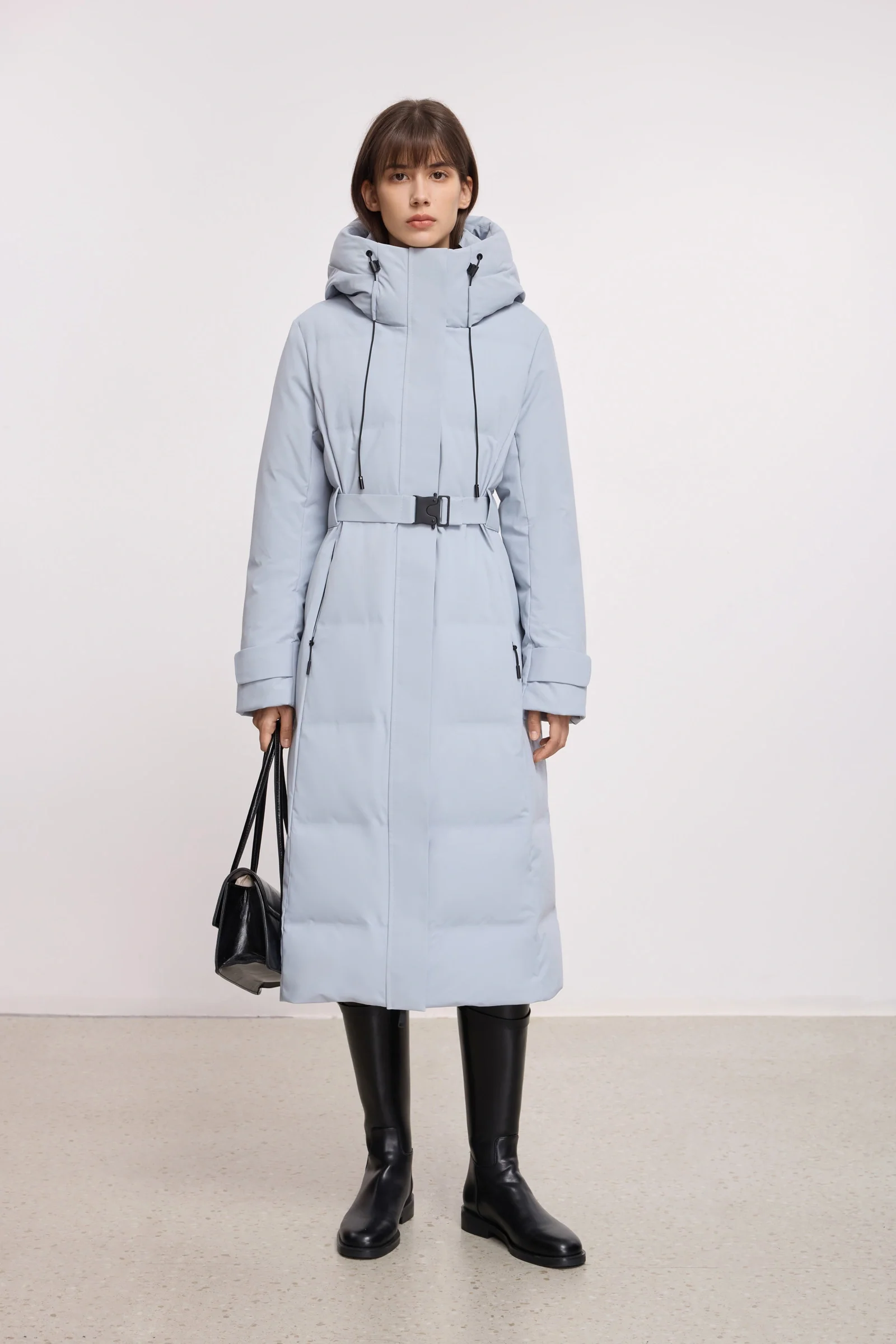 LILY Drawstring Hooded Down Coat - Image 2