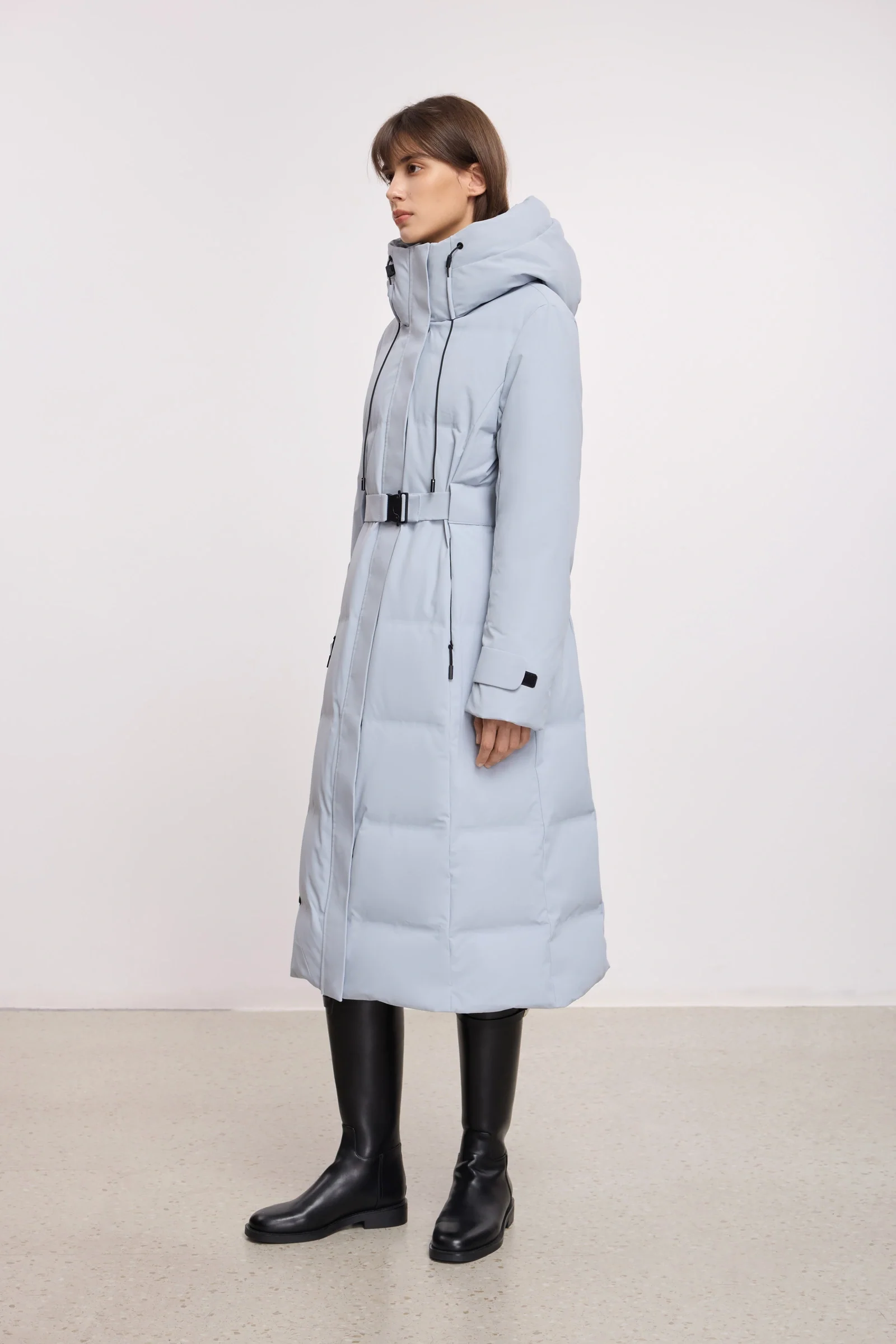 LILY Drawstring Hooded Down Coat - Image 3