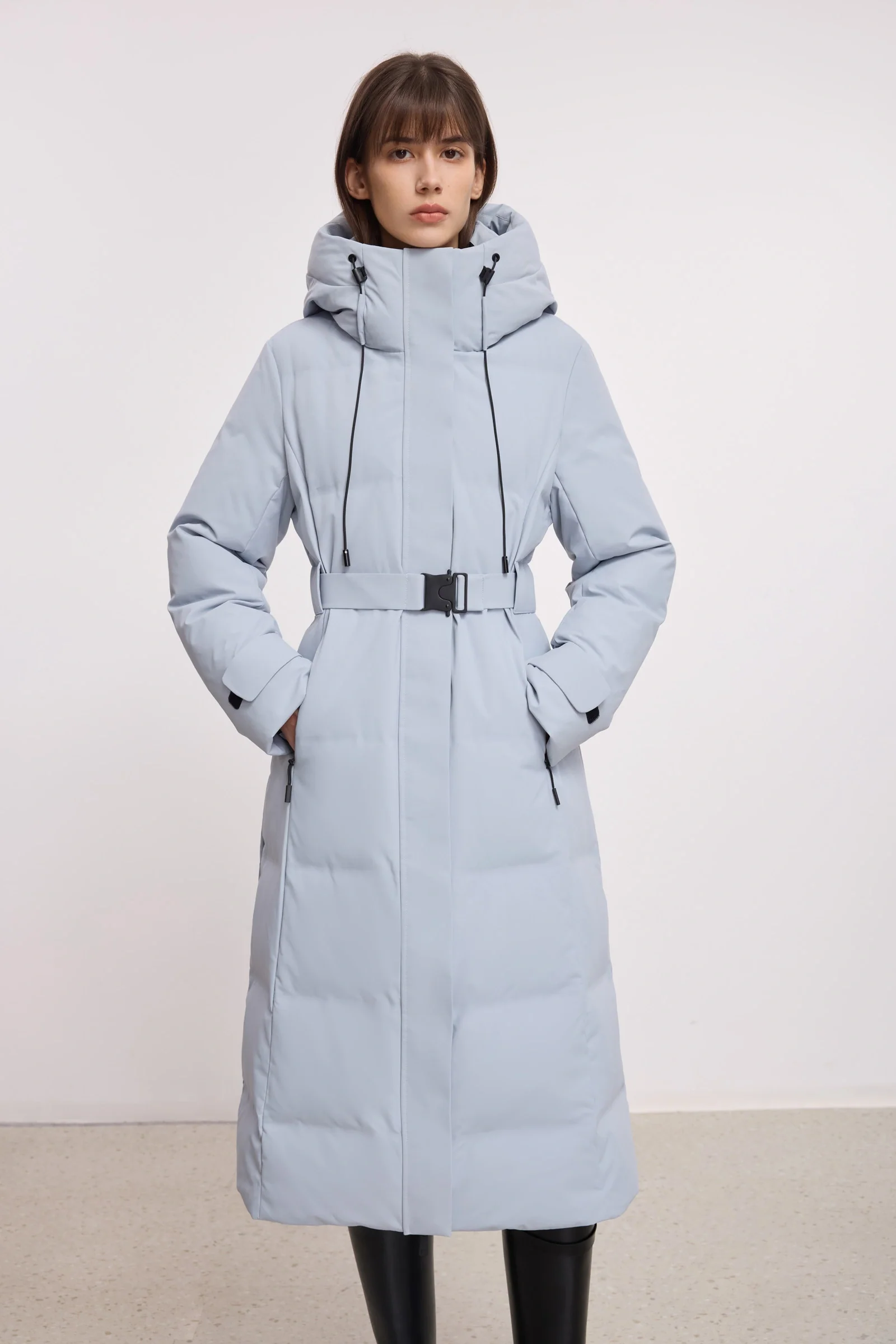 LILY Drawstring Hooded Down Coat - Image 5