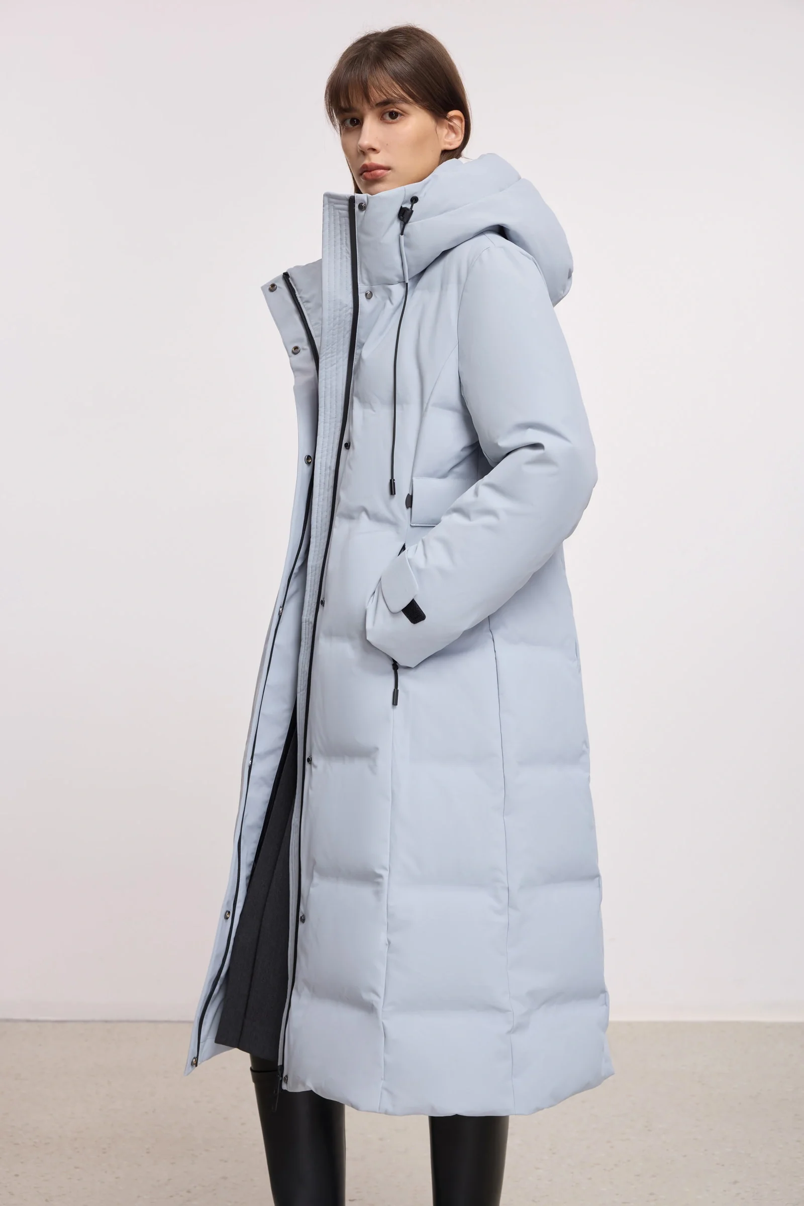LILY Drawstring Hooded Down Coat - Image 6