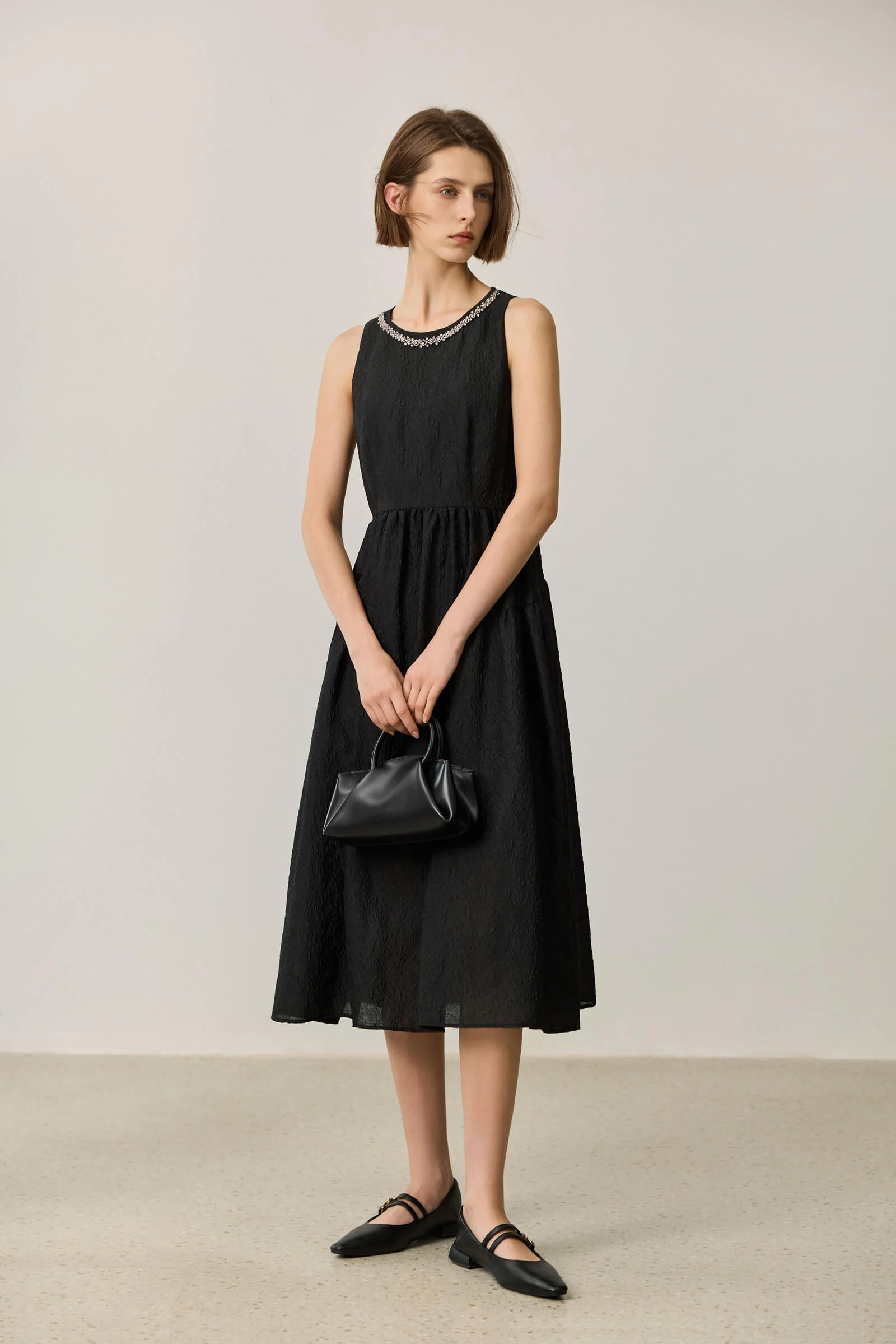 LILY Elegant Jacquard Dress - Image 3