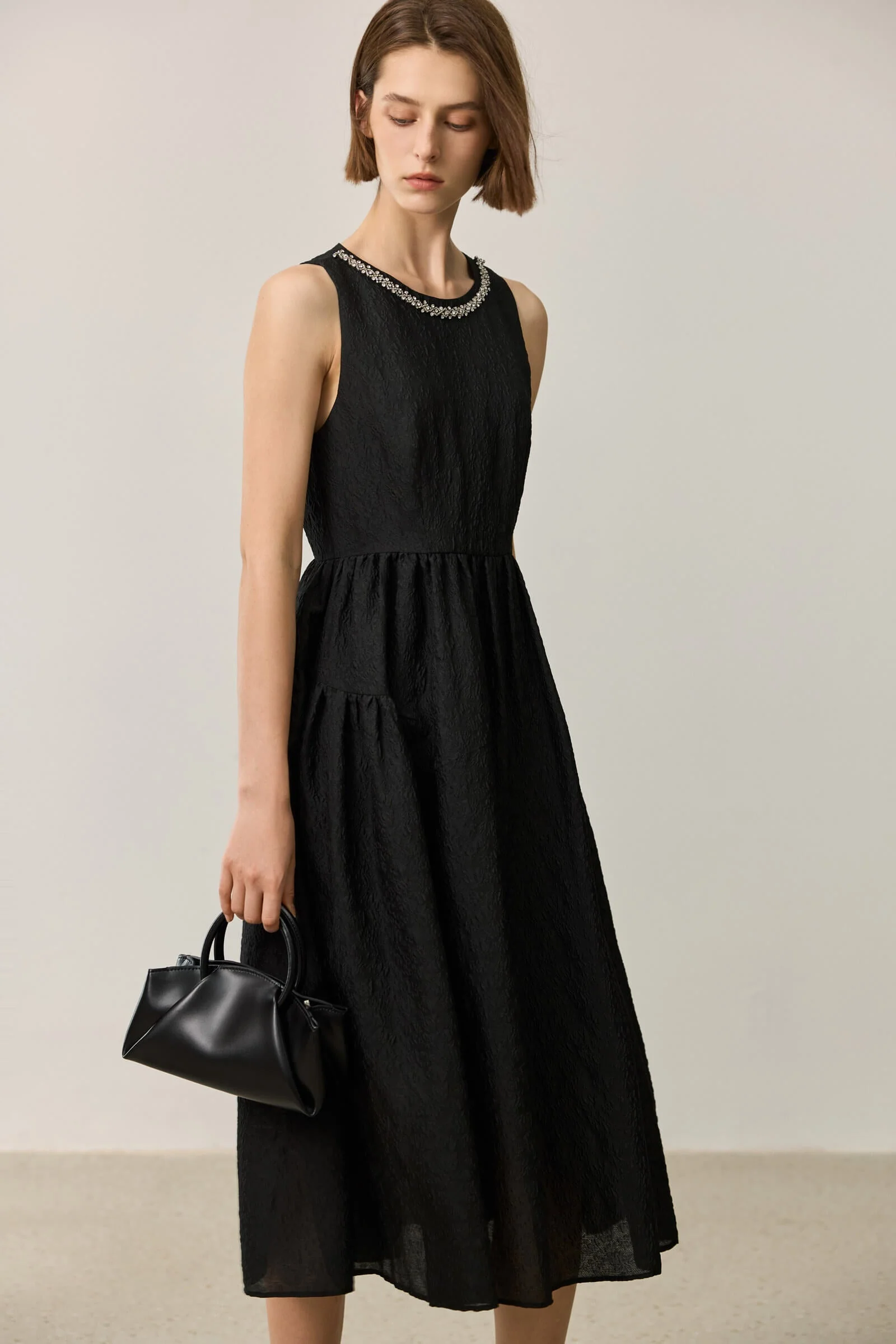 LILY Elegant Jacquard Dress - Image 7