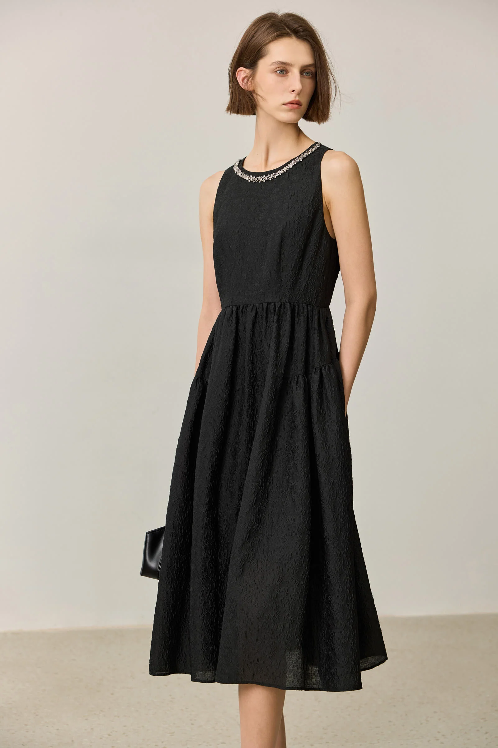 LILY Elegant Jacquard Dress - Image 8