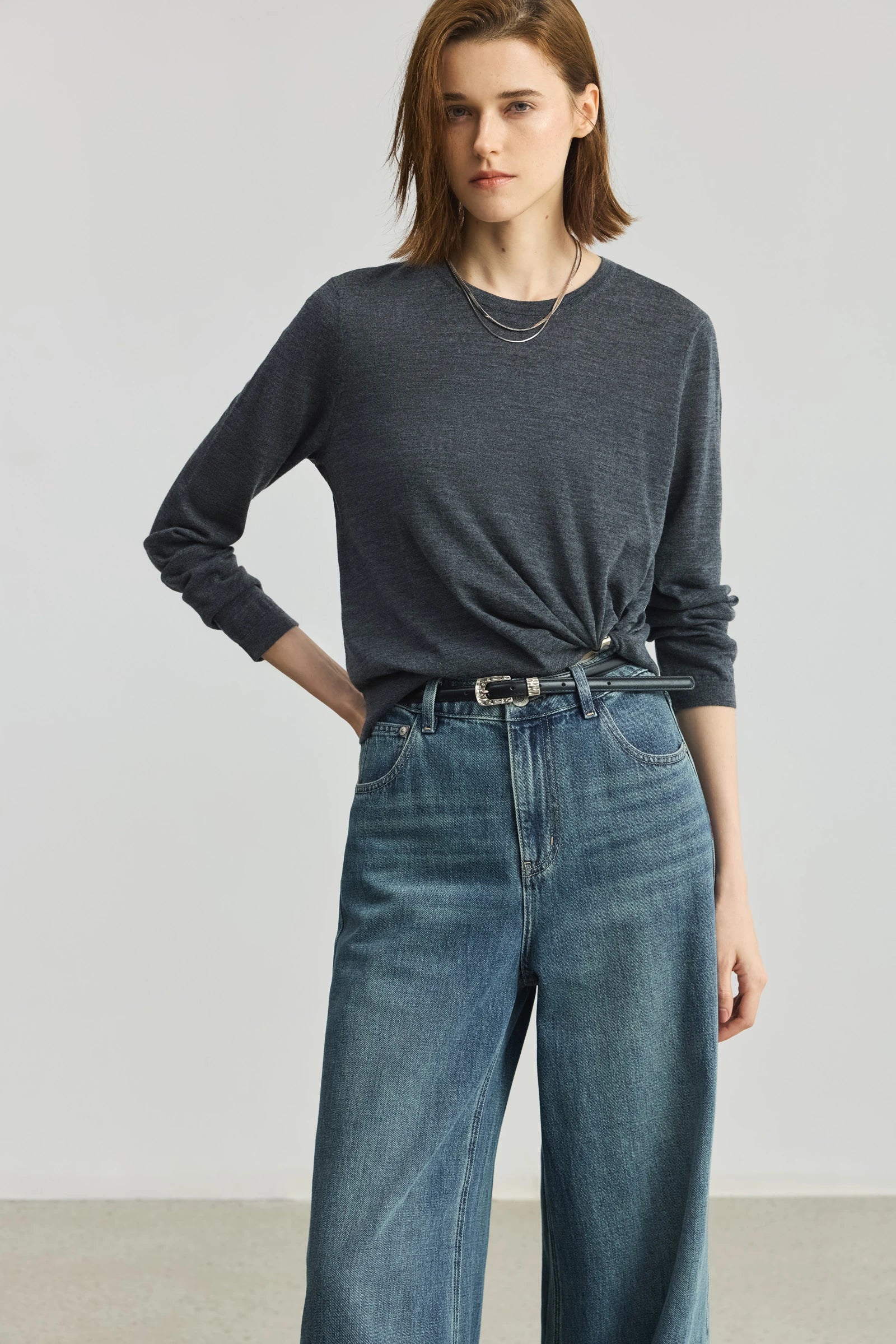 LILY Fine Merino Short Crew Sweater - Image 13
