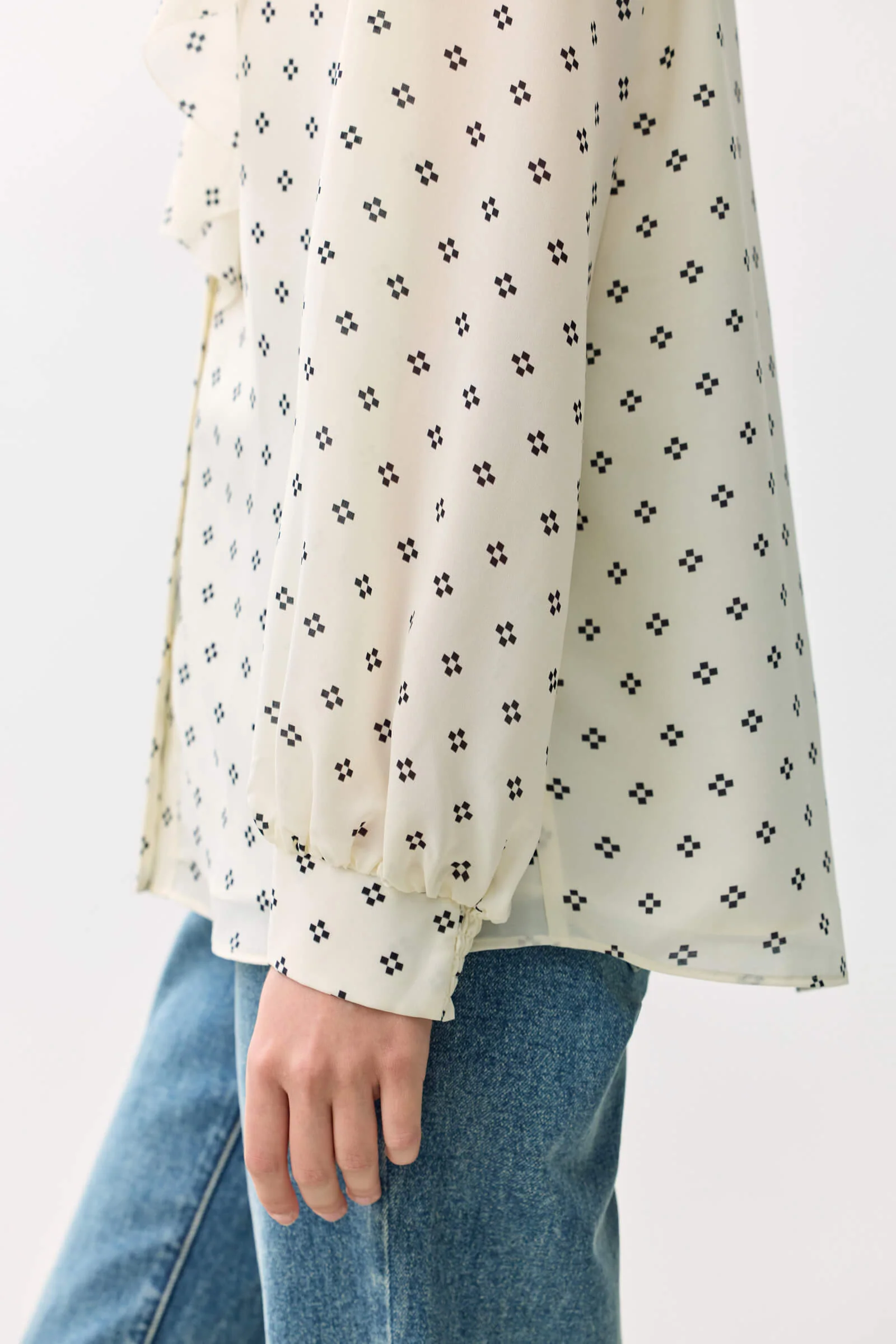 LILY Elegant Ruffle V-Neck Shirt - Image 8