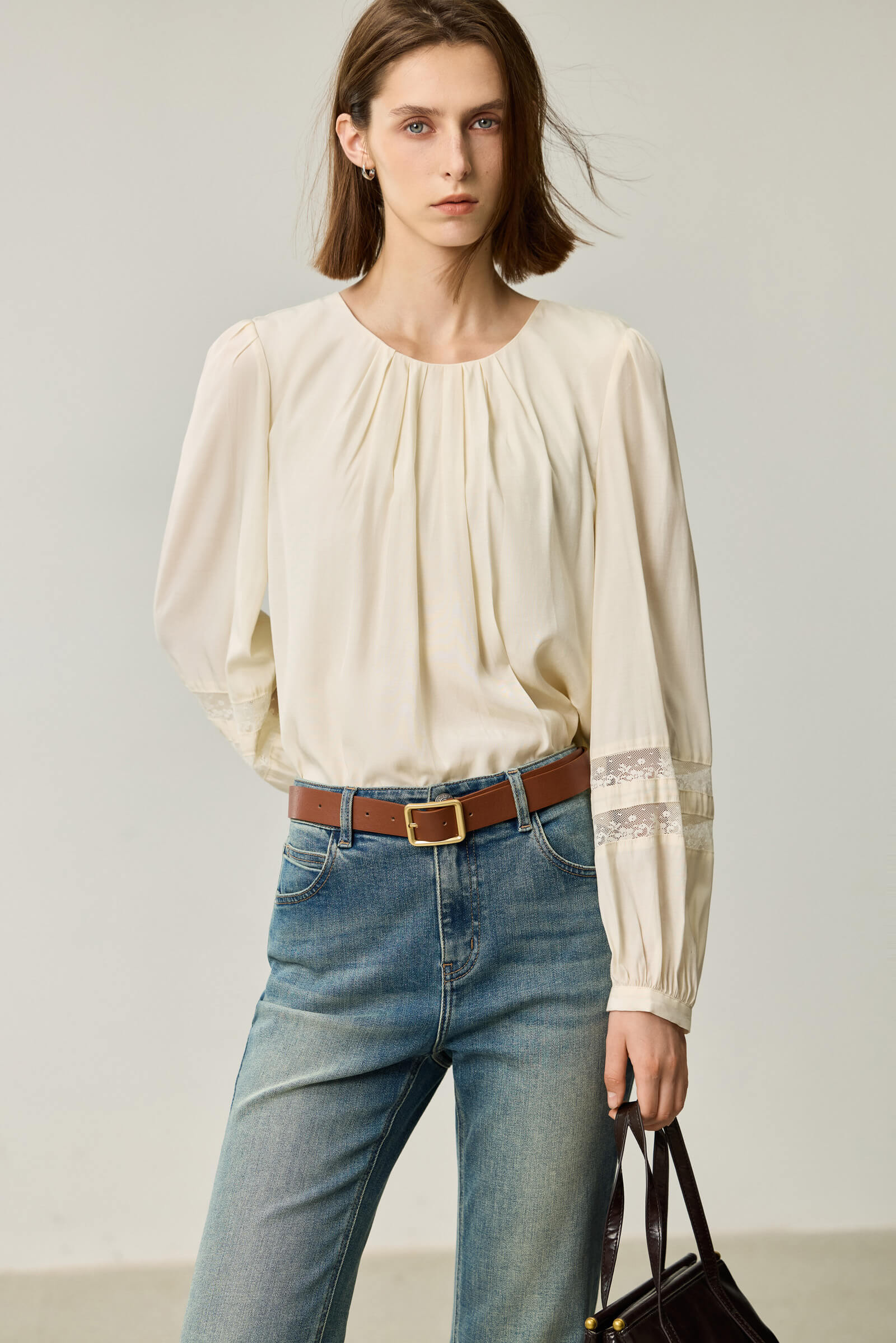LILY Elegant Subtle Shine Chiffon Blouse - Image 7