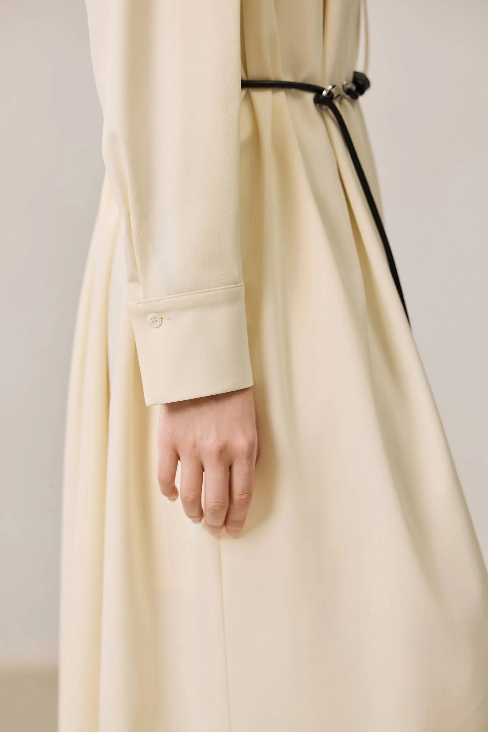 LILY Elegant V-Neck Tie-Neck Long Sleeve Dress - Image 8