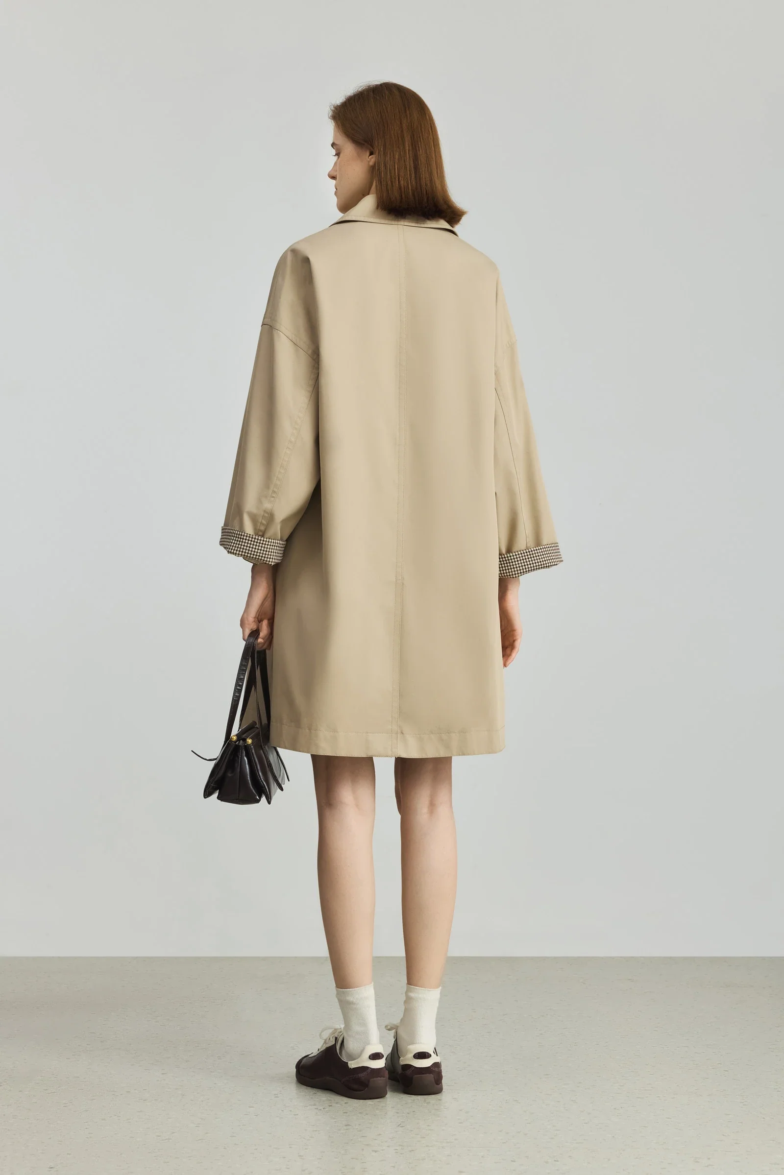 LILY Vintage Khaki Cotton Trench Coat - Image 5