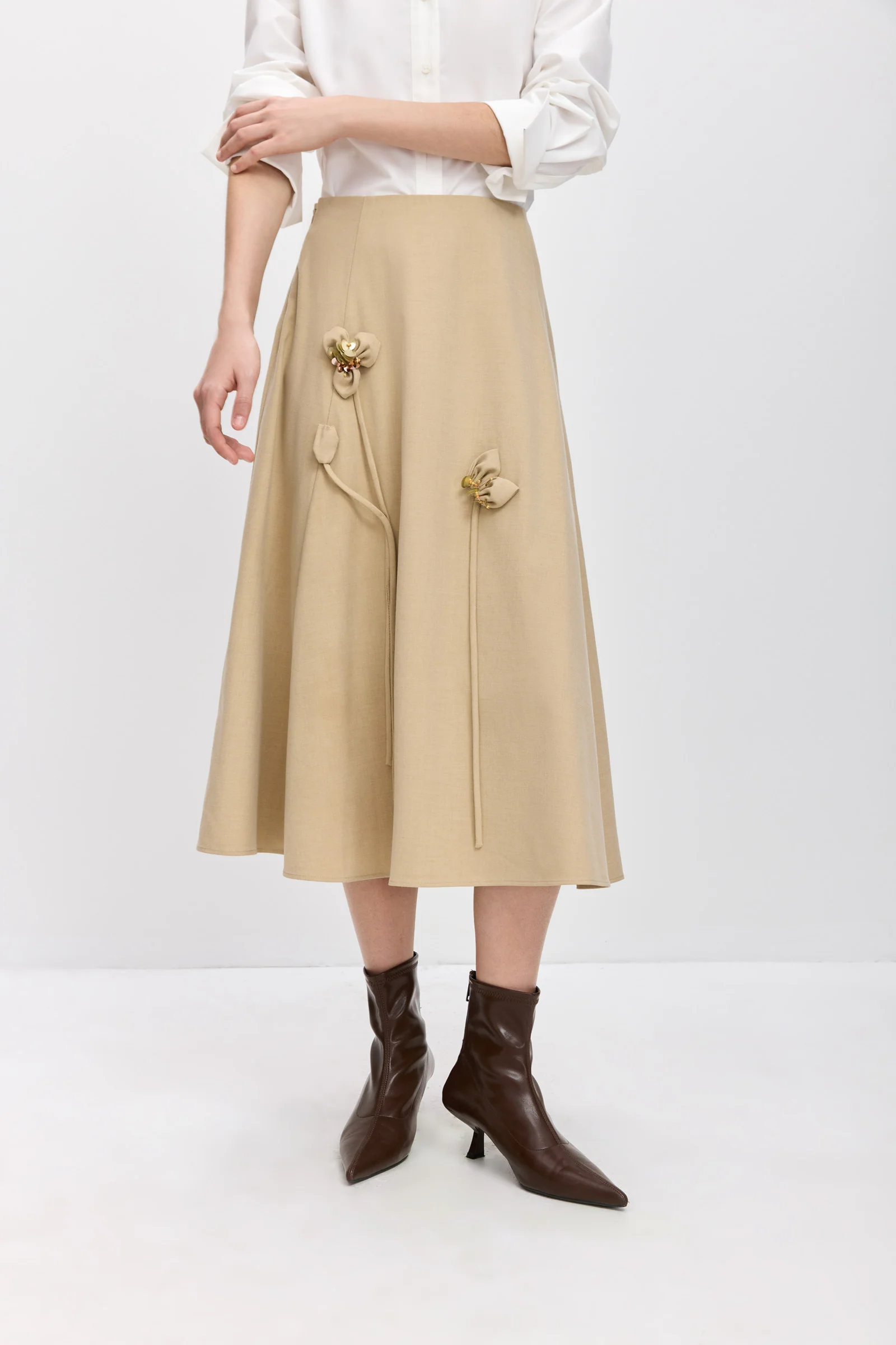LILY Embellished Floral A-Line Skirt - Image 2