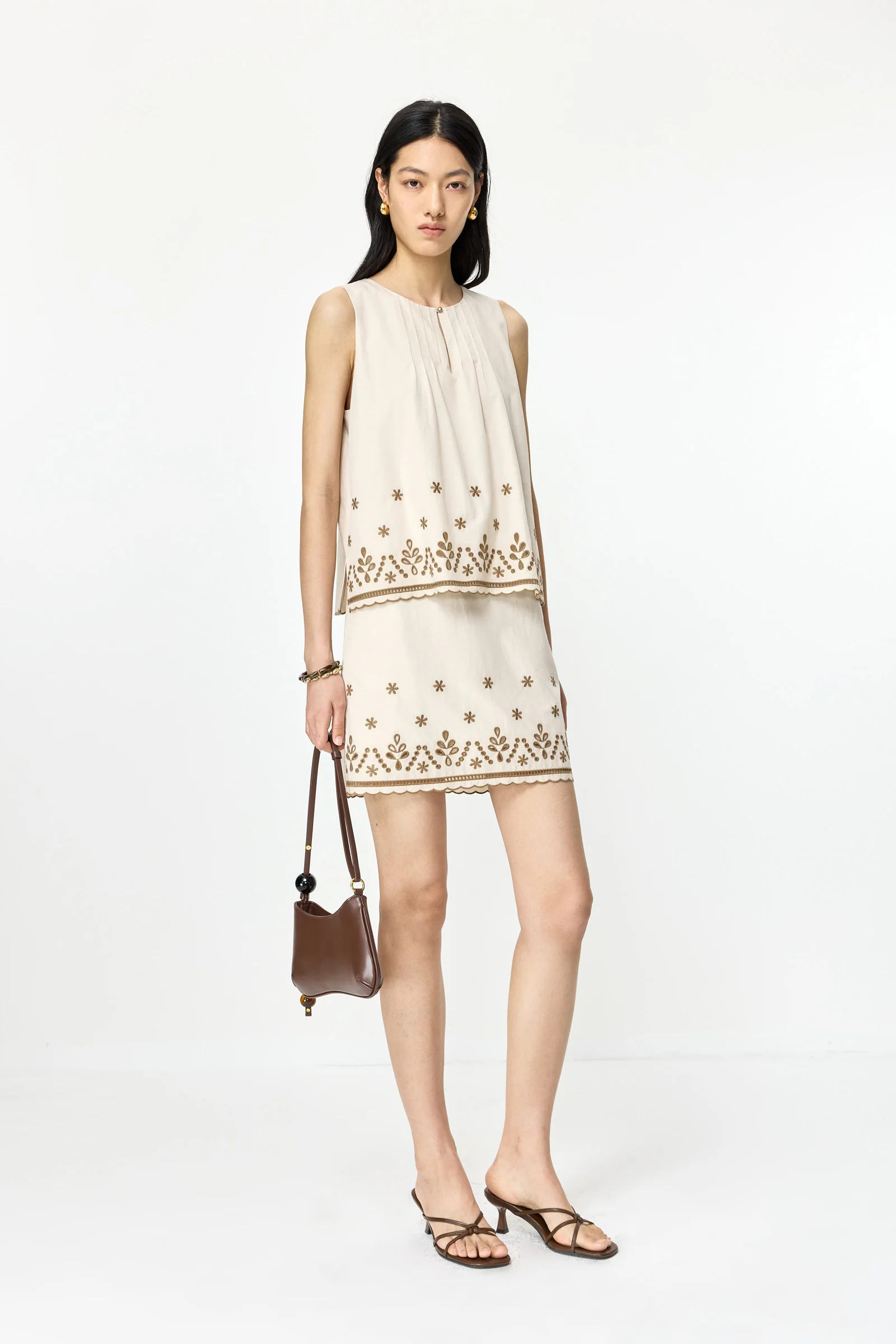 LILY Embroidered Layered Sleeveless Dress - Image 2