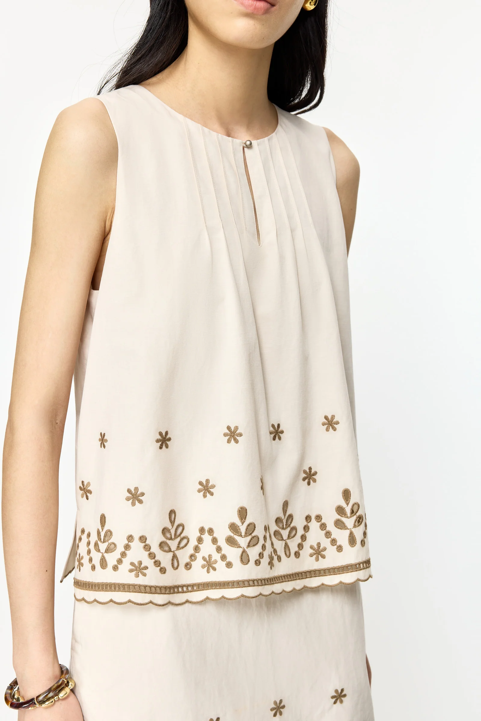 LILY Embroidered Layered Sleeveless Dress - Image 6