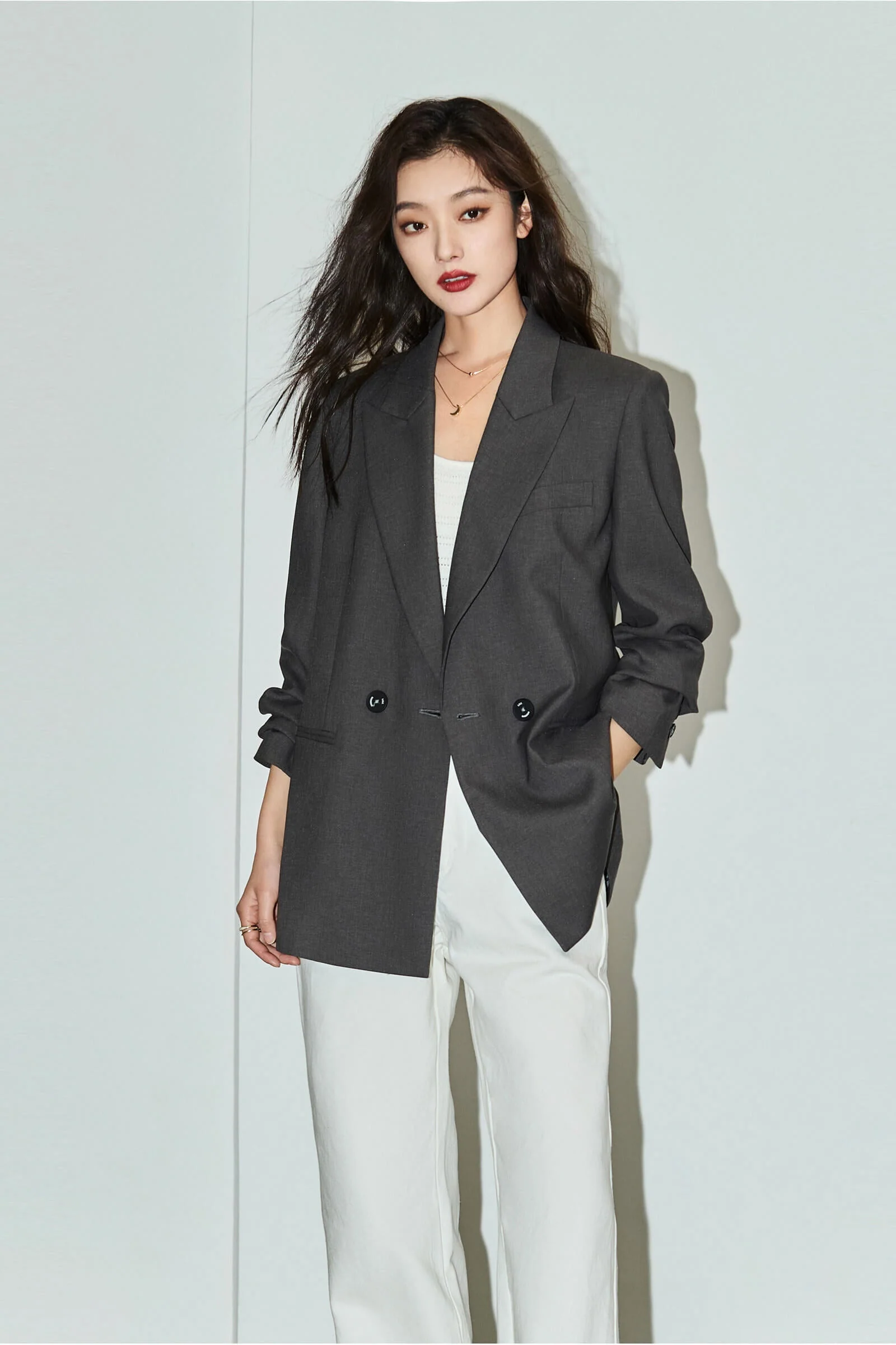 LILY Fashionable Loose Fit Suit Jacket - Image 14