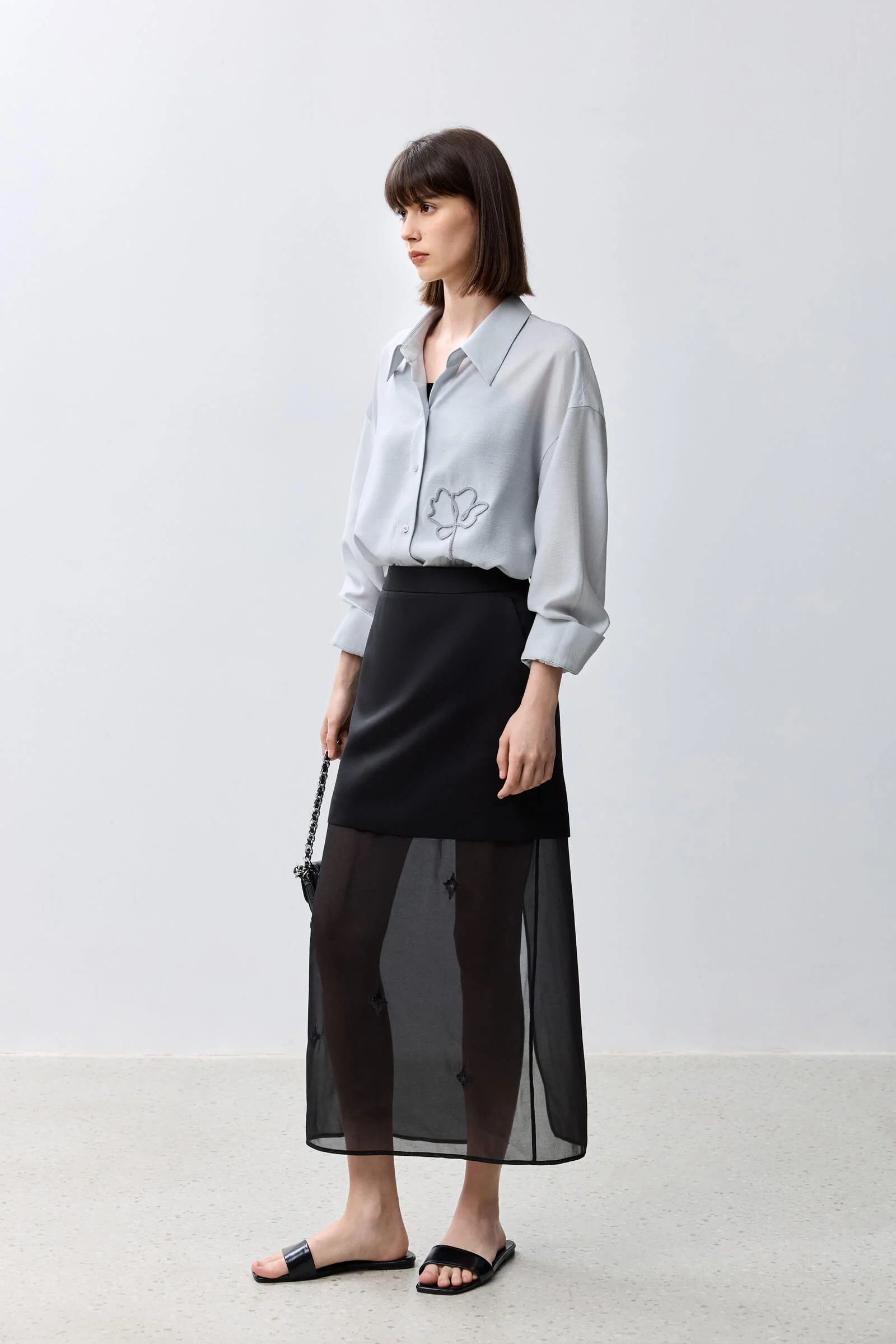 LILY Fashionable Retro Mesh Skirt - Image 10