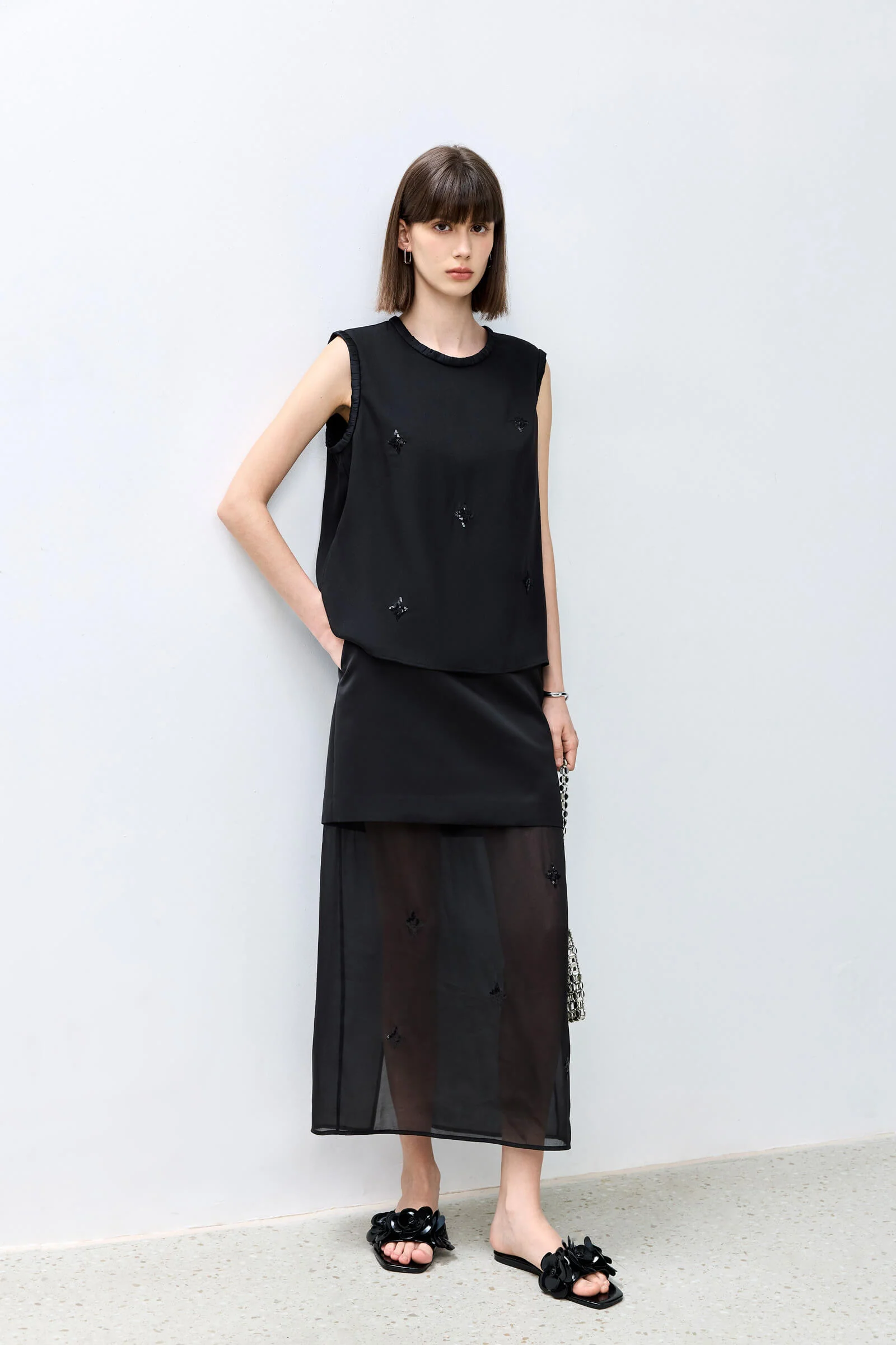 LILY Fashionable Retro Mesh Skirt - Image 5