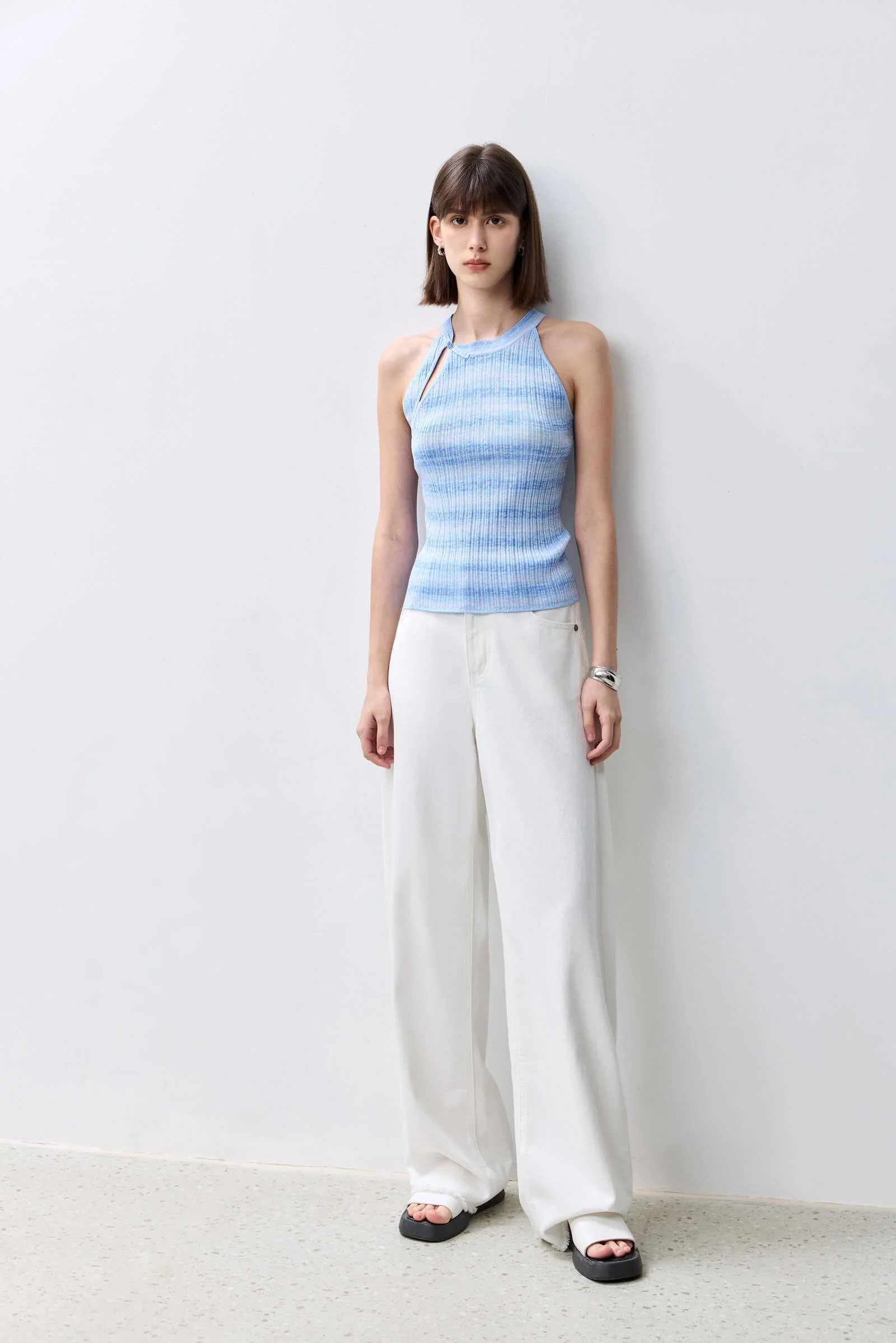 LILY Fashionable Striped Chic Knit Tank Top - Image 10