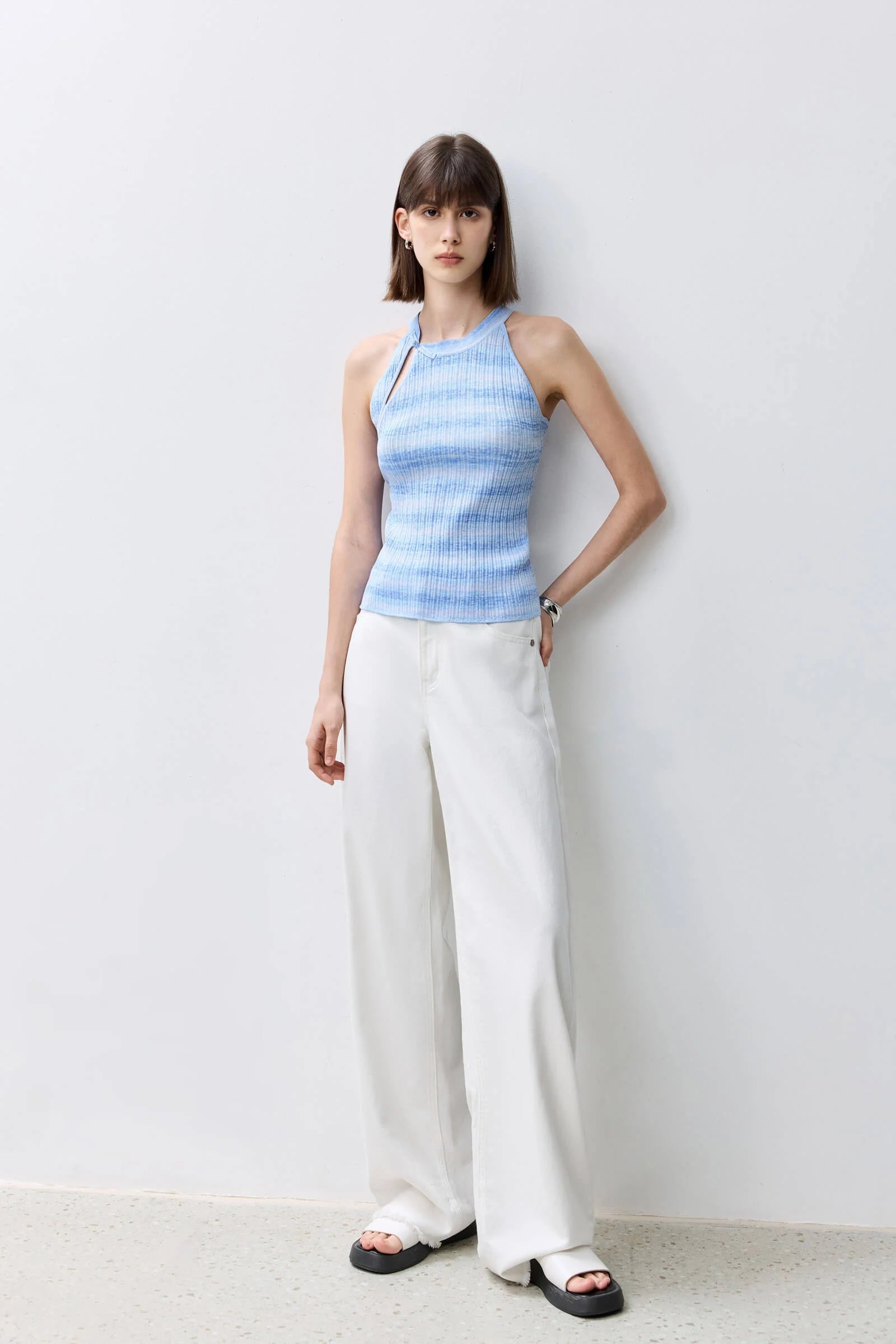 LILY Fashionable Striped Chic Knit Tank Top - Image 11