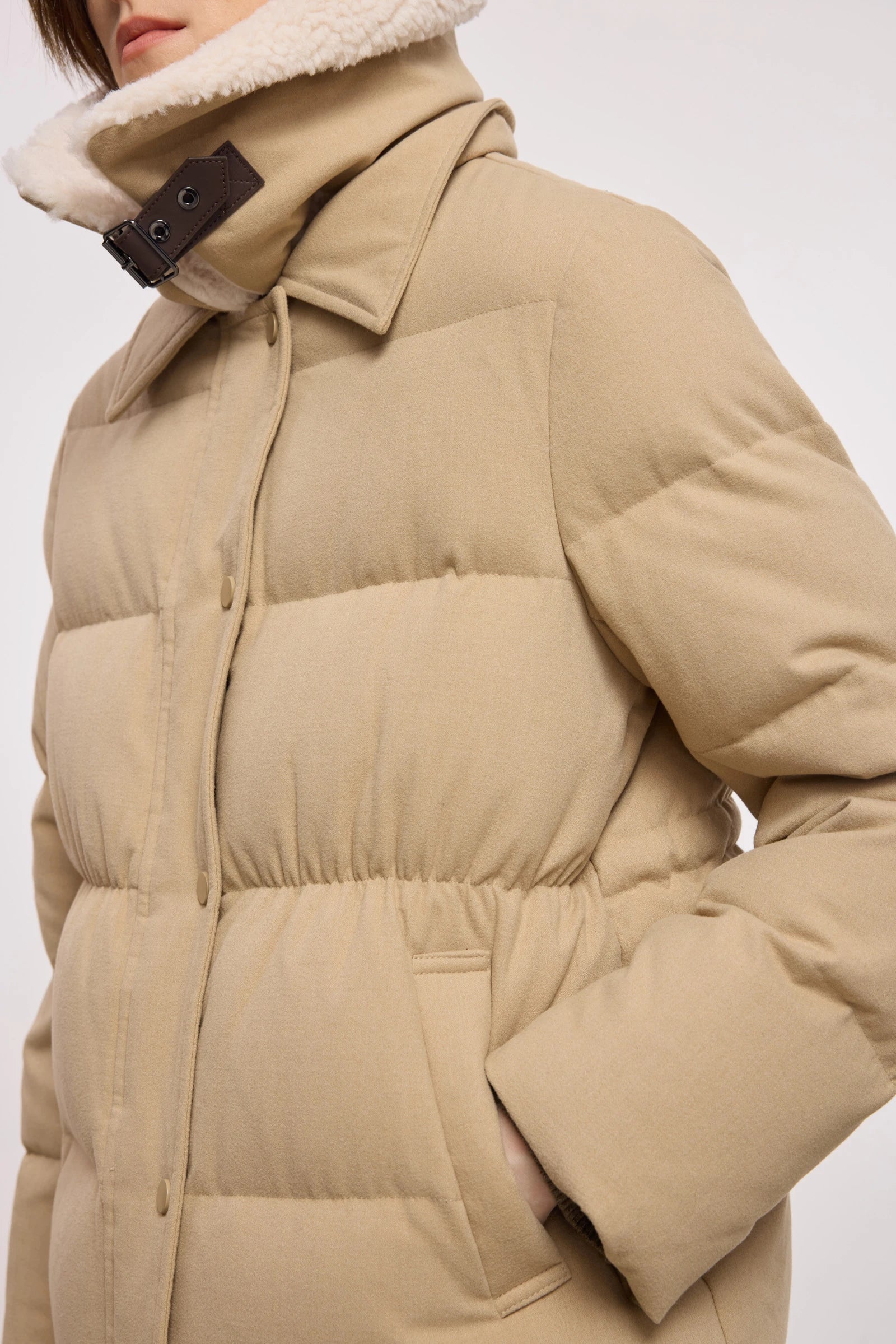 LILY Faux Fur-Collar Down Puffer - Image 7